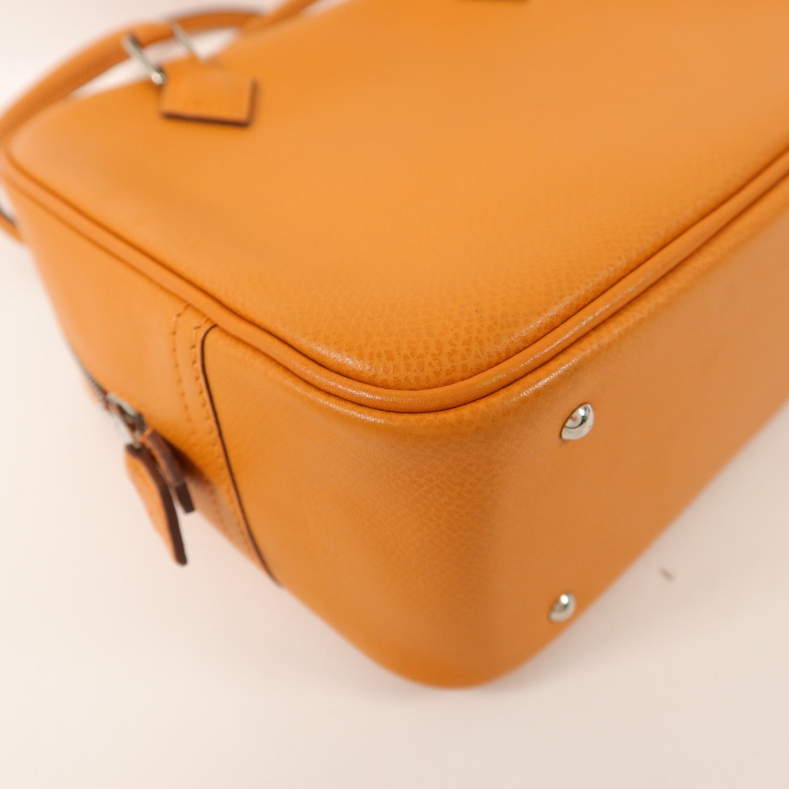 HERMES Epsom皮革Mini Plume手挽袋Orange