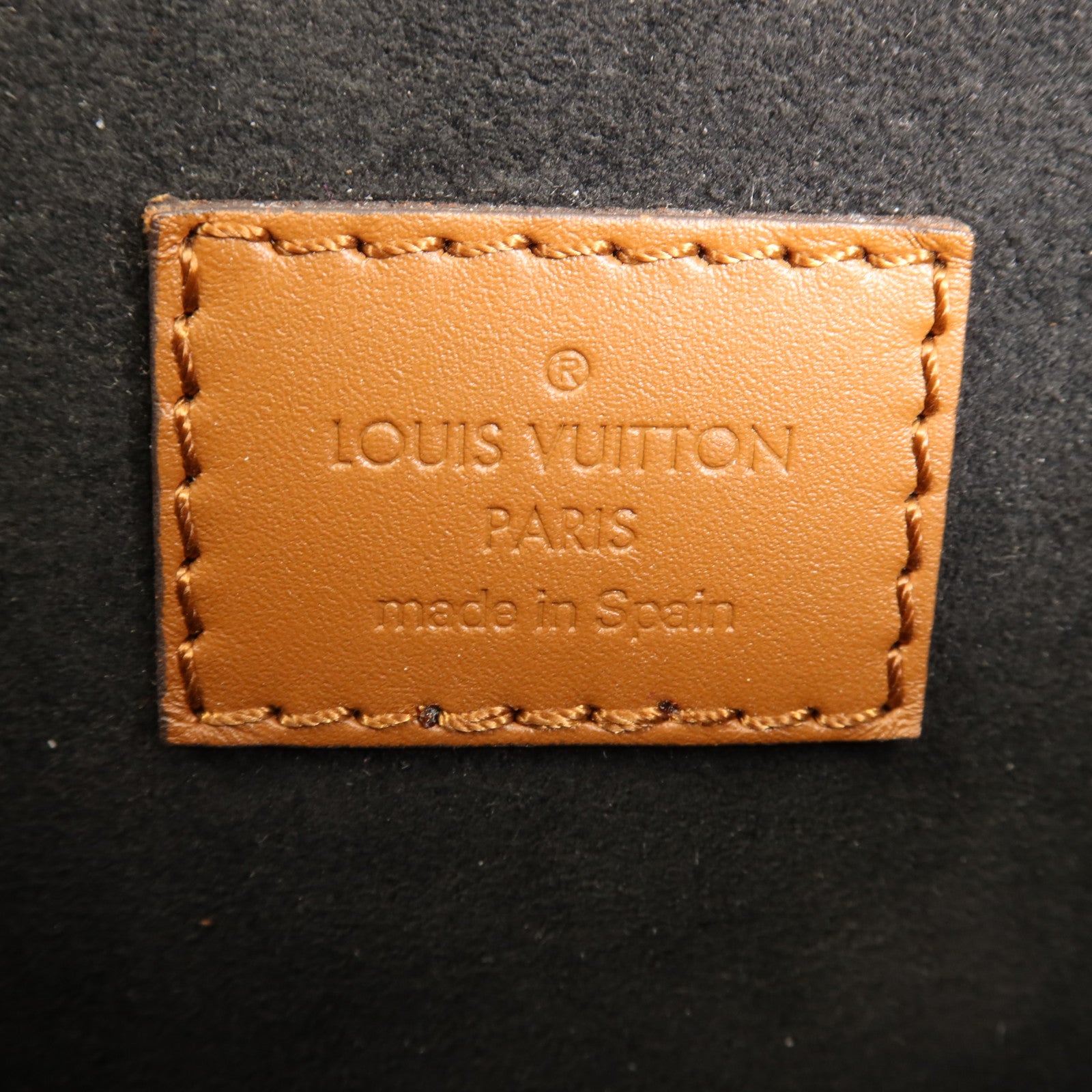 LOUIS VUITTON Monogram/Monogram Reverse Dauphine MM金扣手挽肩背兩用袋棕色