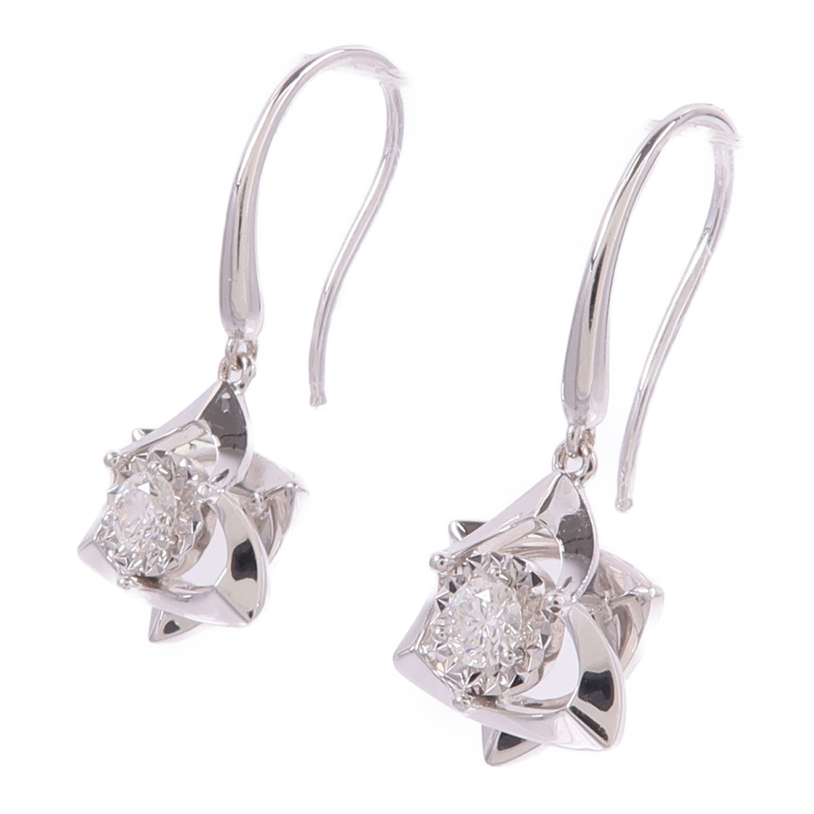 JEWELRY 18K白金Diamond Earrings鑽石耳環