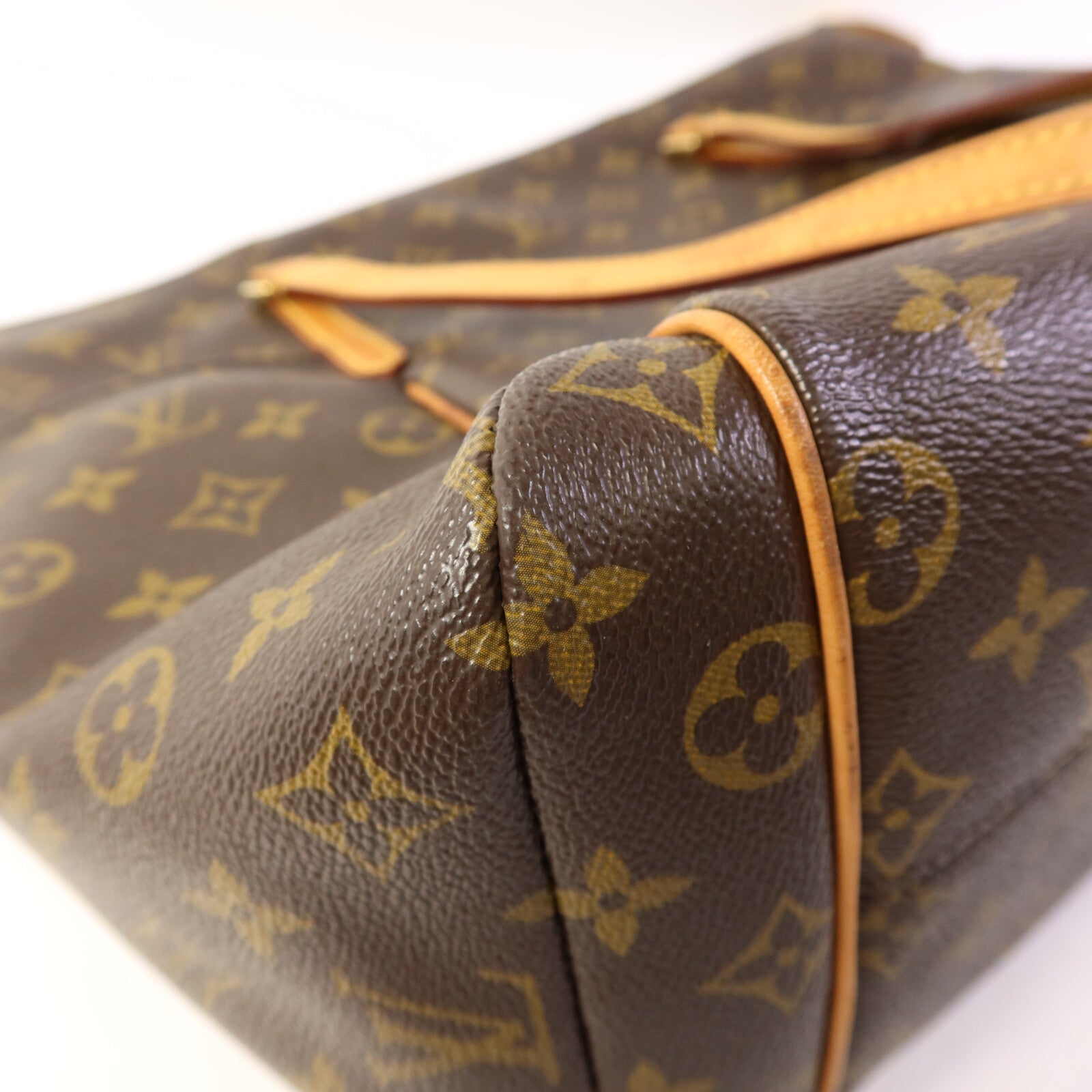 LOUIS VUITTON Monogram Totally MM金扣肩背袋棕色
