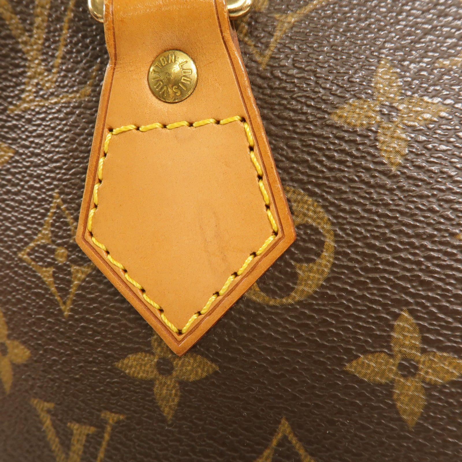 LOUIS VUITTON Monogram Alma金扣手挽袋棕色