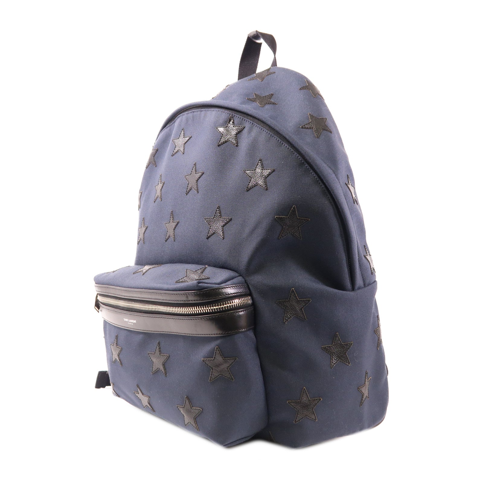 SAINT LAURENT 帆布Backpack銀扣背包