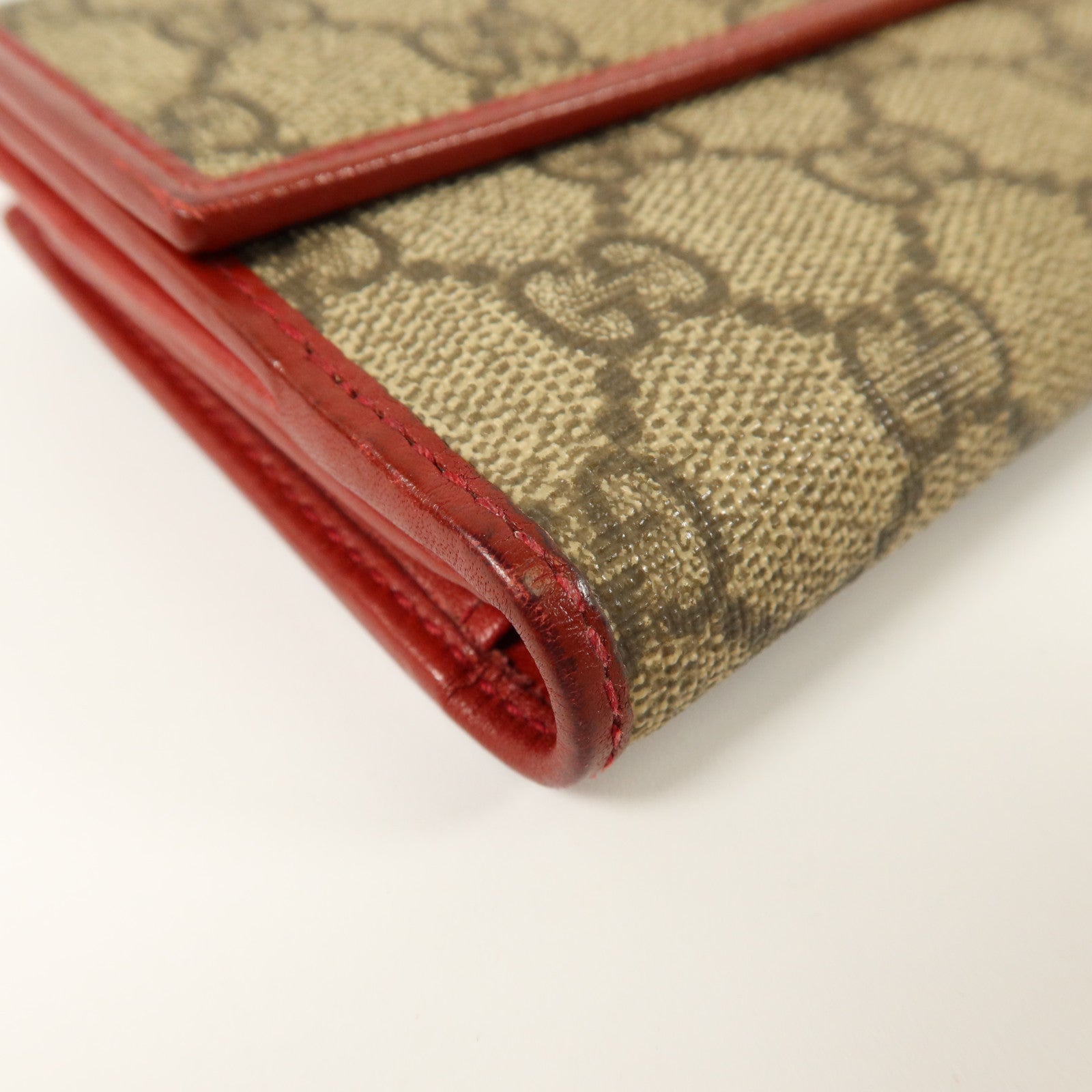 GUCCI 塗層帆布Wed Continental Long Wallet金扣長錢包