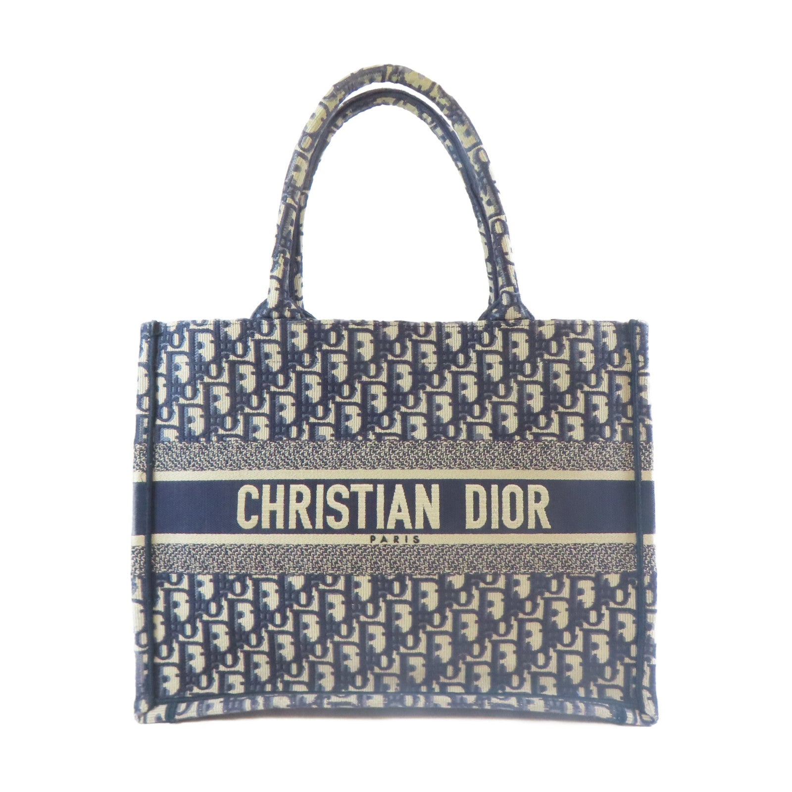 Dior 【激減優惠】帆布Book Tote Medium手挽袋藍色/米色
