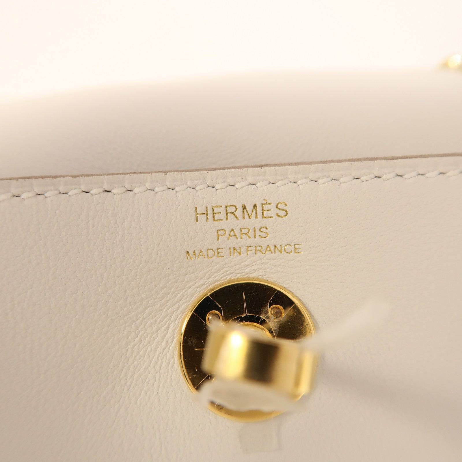 HERMES Swift皮革Mini Lindy金扣手挽肩背兩用袋Gris Meyer/Gris Pale