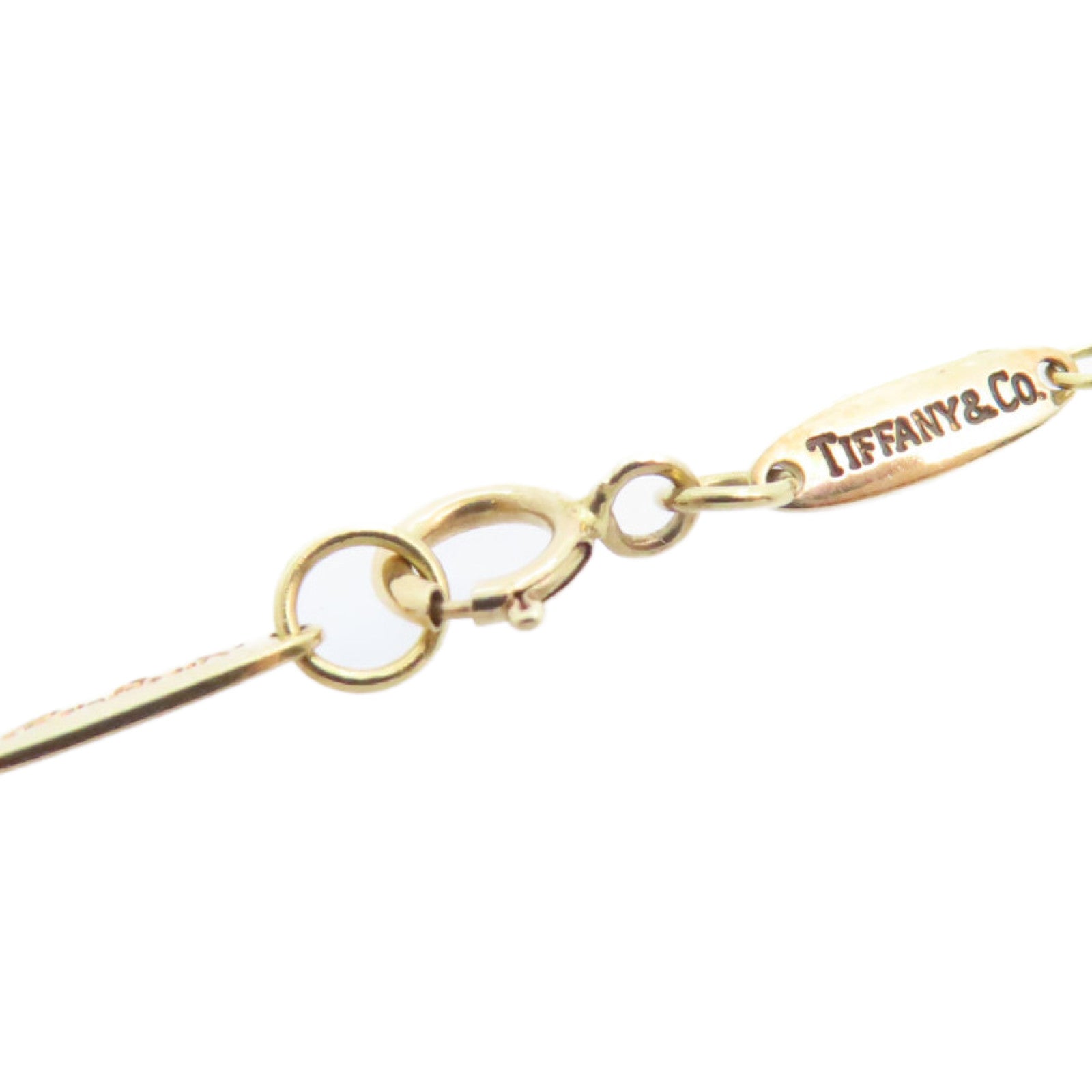 TIFFANY＆CO 18K黃金Teardrop Necklace金扣項鏈