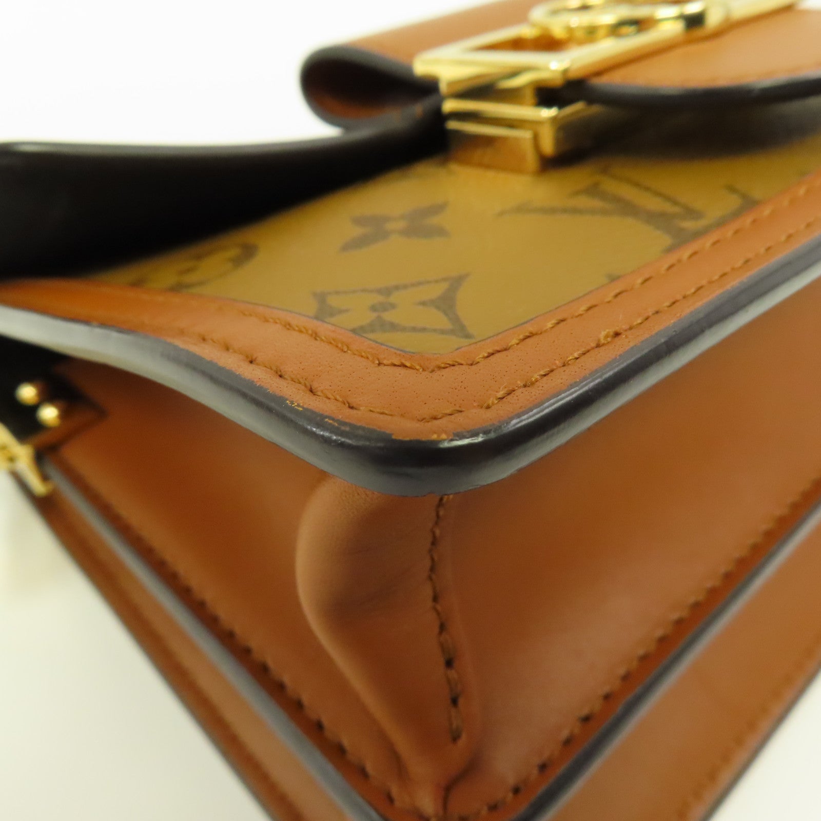 LOUIS VUITTON Monogrqam Reverse Mini Dauphine肩背袋棕色