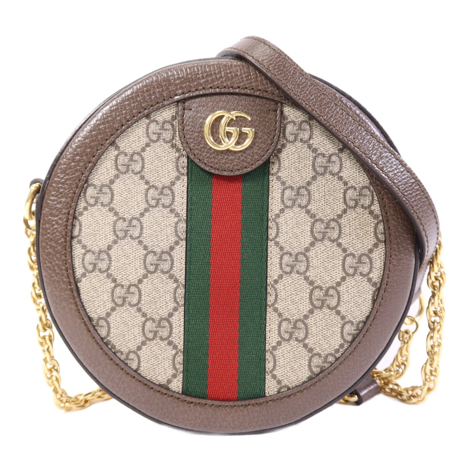 GUCCI 帆布Ophidia GG Mini金扣鏈帶肩背袋