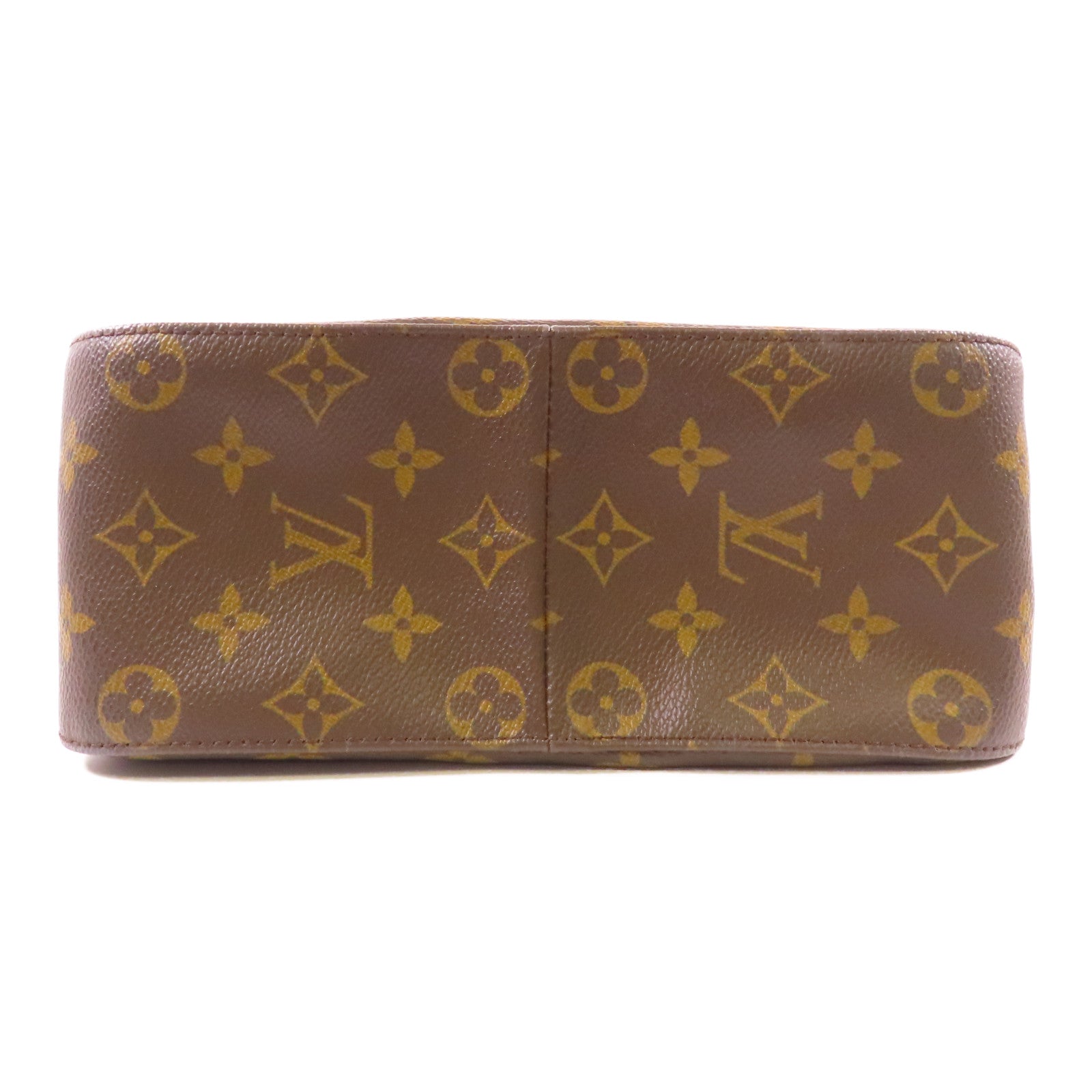 LOUIS VUITTON Monogram Looping MM金扣肩背袋棕色