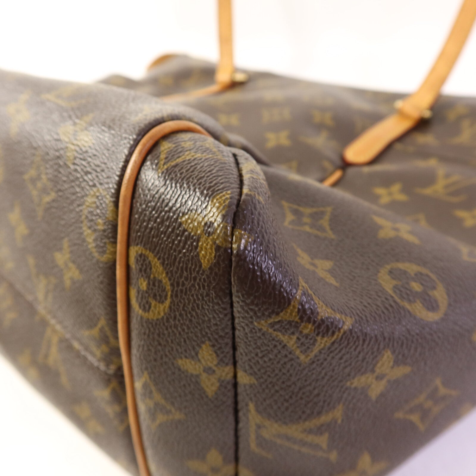 LOUIS VUITTON Monogram Totally MM金扣肩背袋棕色