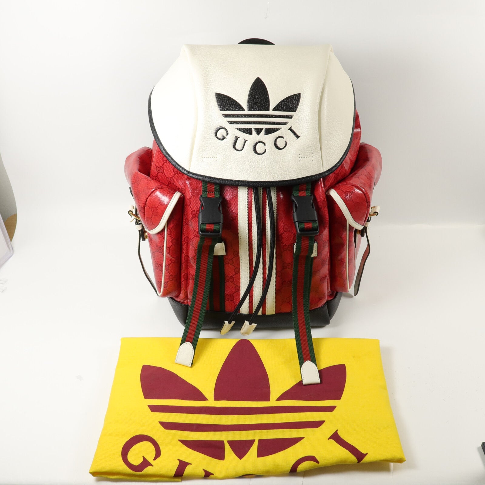 GUCCI 塗層帆布Gucci x Adidas Backpack背包