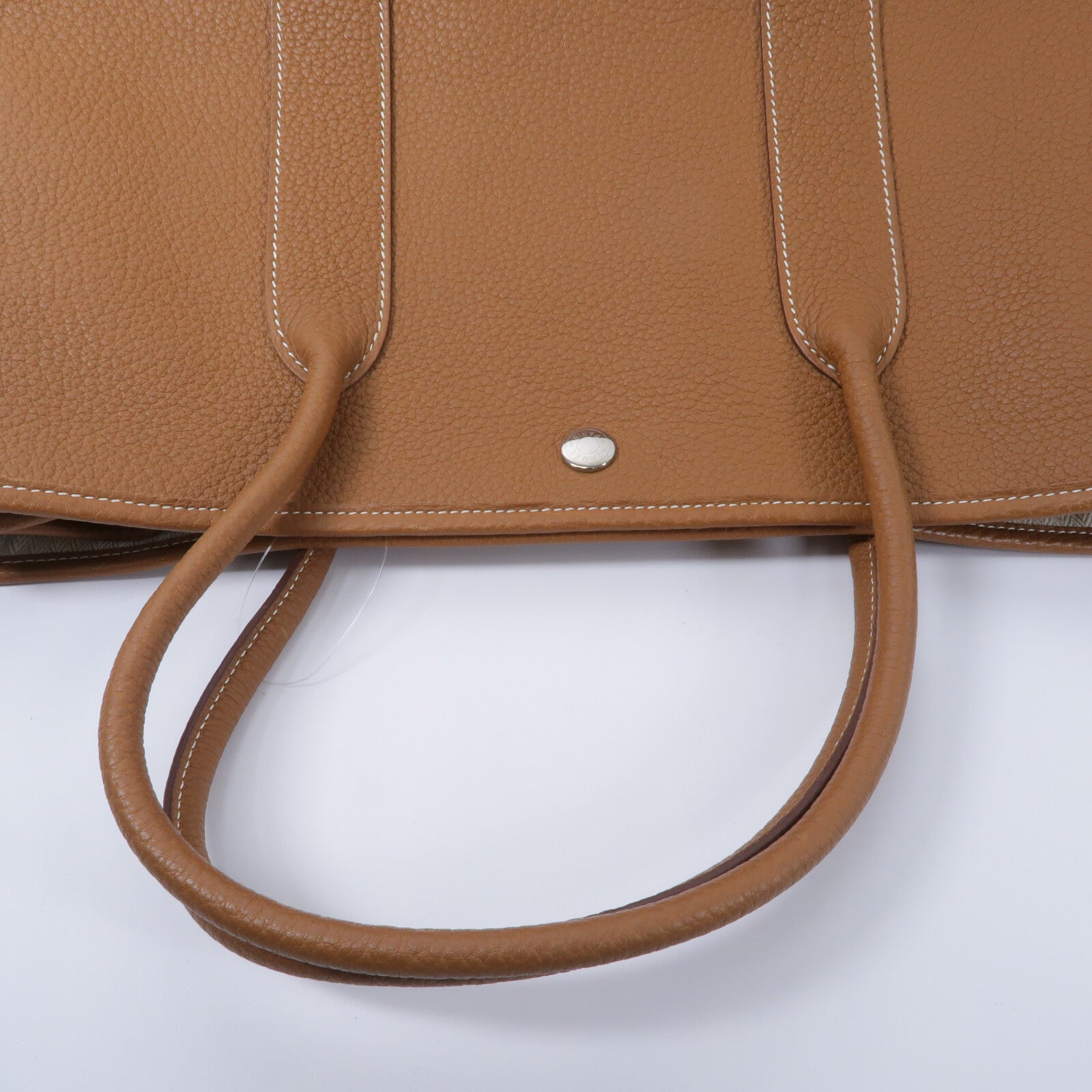 HERMES Negonda皮革Garden Party PM手挽袋Gold