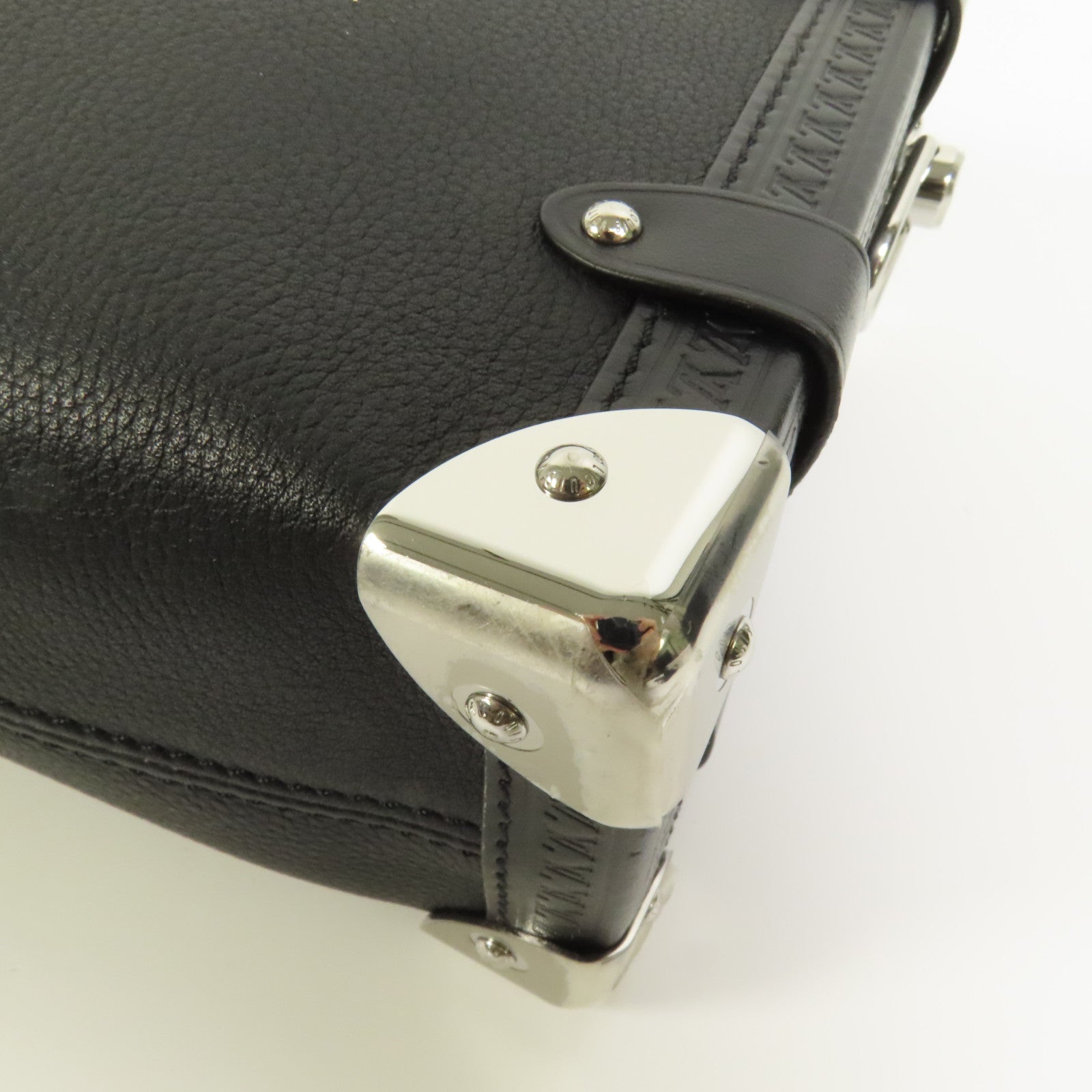 LOUIS VUITTON 牛皮皮革Side Trunk MM銀扣肩背袋