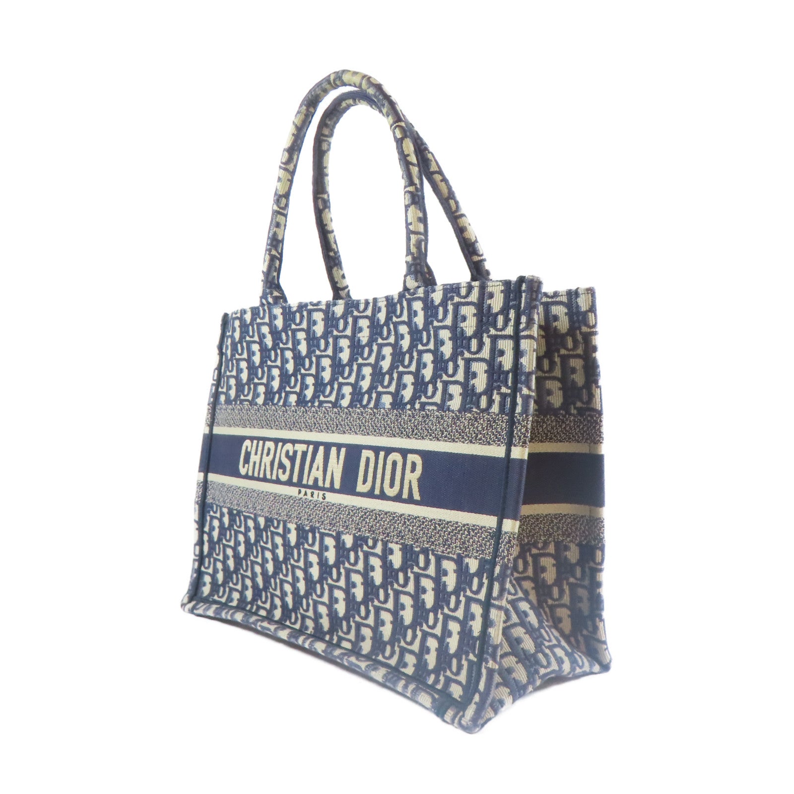Dior 【激減優惠】帆布Book Tote Medium手挽袋藍色/米色