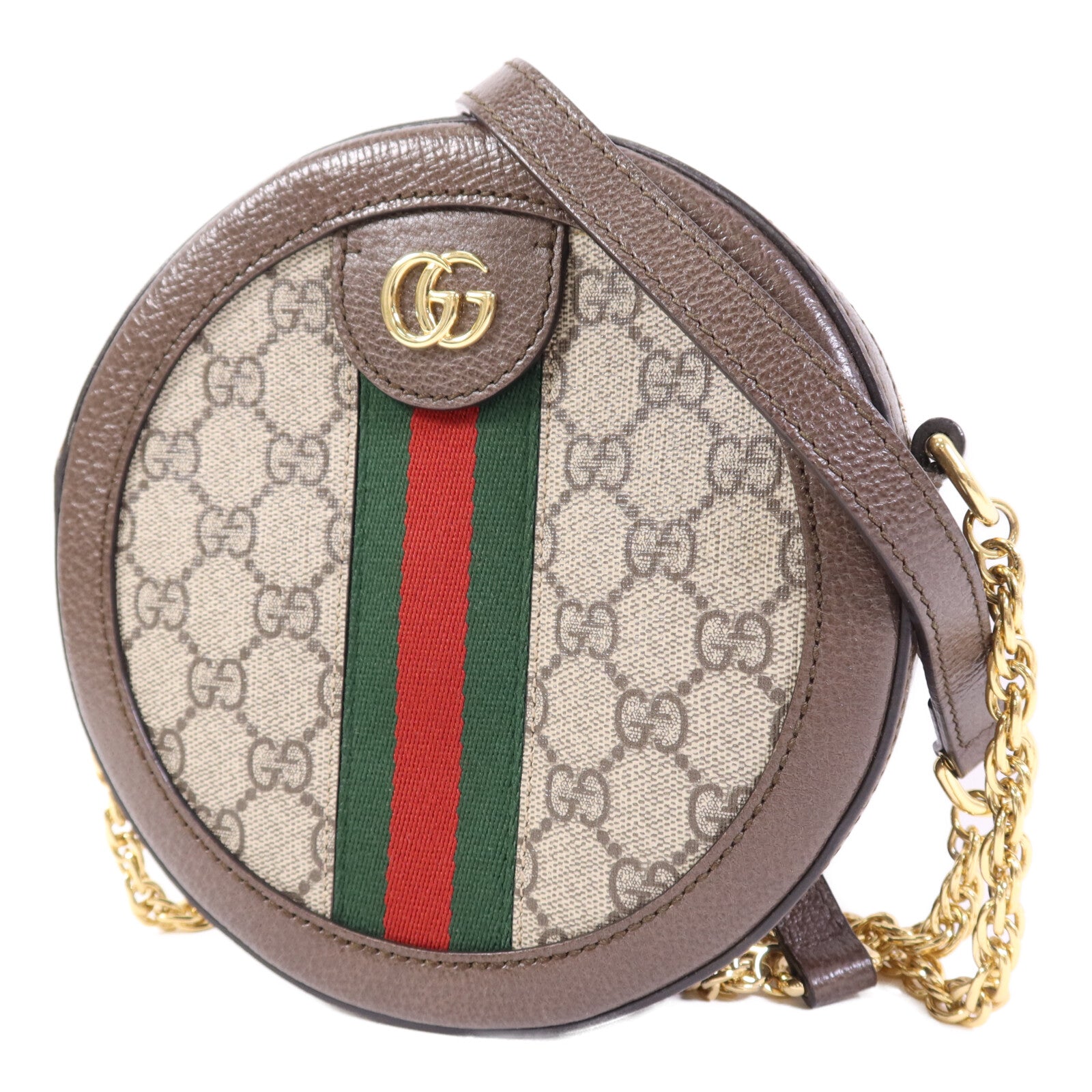 GUCCI 帆布Ophidia GG Mini金扣鏈帶肩背袋