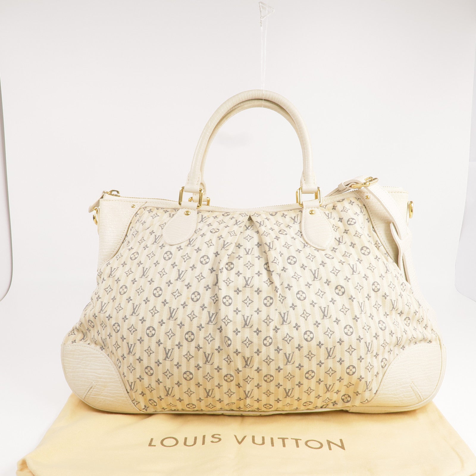 LOUIS VUITTON Monogram Mini Lin Marina GM金扣手挽肩背兩用袋
