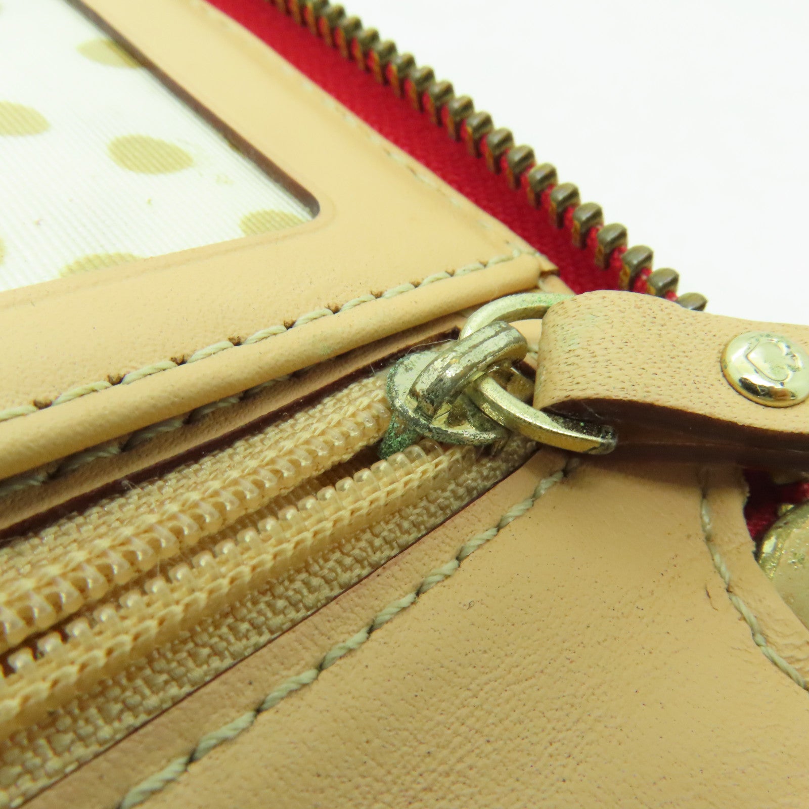 Kate Spade 【激減優惠】牛皮皮革Wallet Pouch金扣手拿包紅色