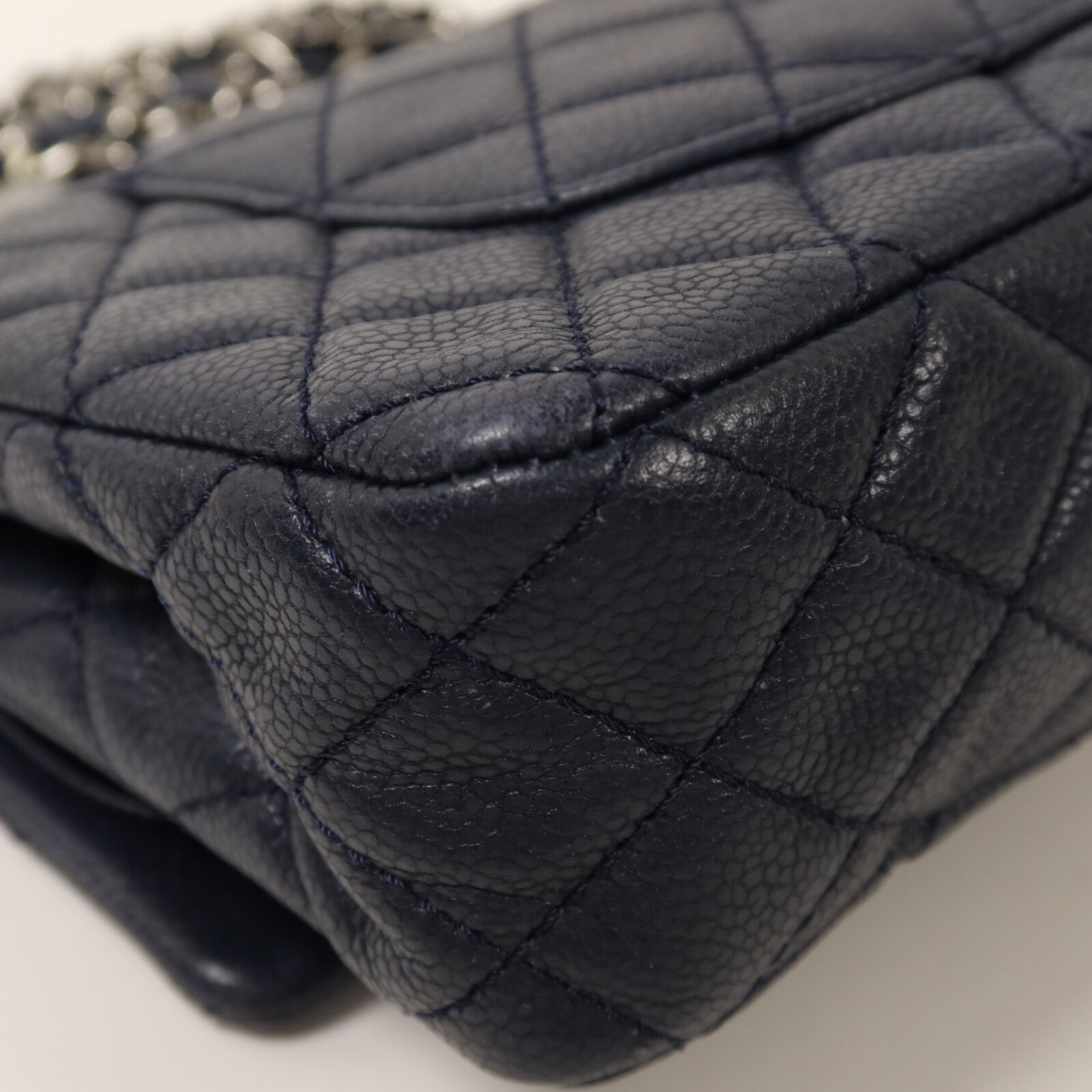 CHANEL 牛皮皮革Classic 25銀扣鏈帶肩背袋