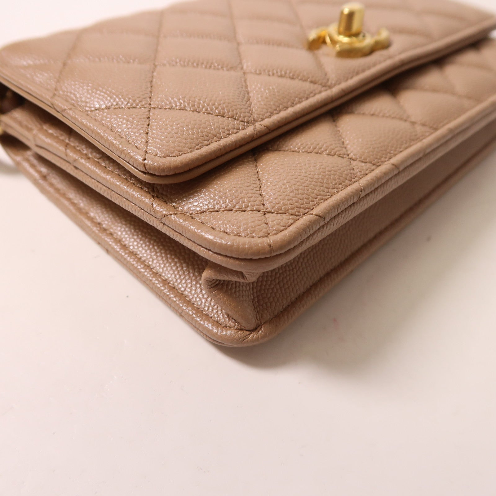 CHANEL 牛皮皮革Wallet On Chain金扣肩背袋