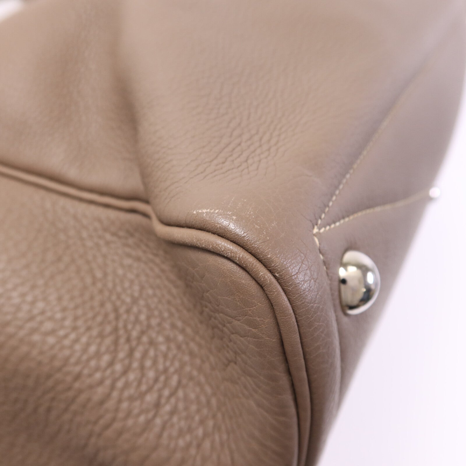 HERMES Clemence皮革Victoria 43銀扣肩背袋
