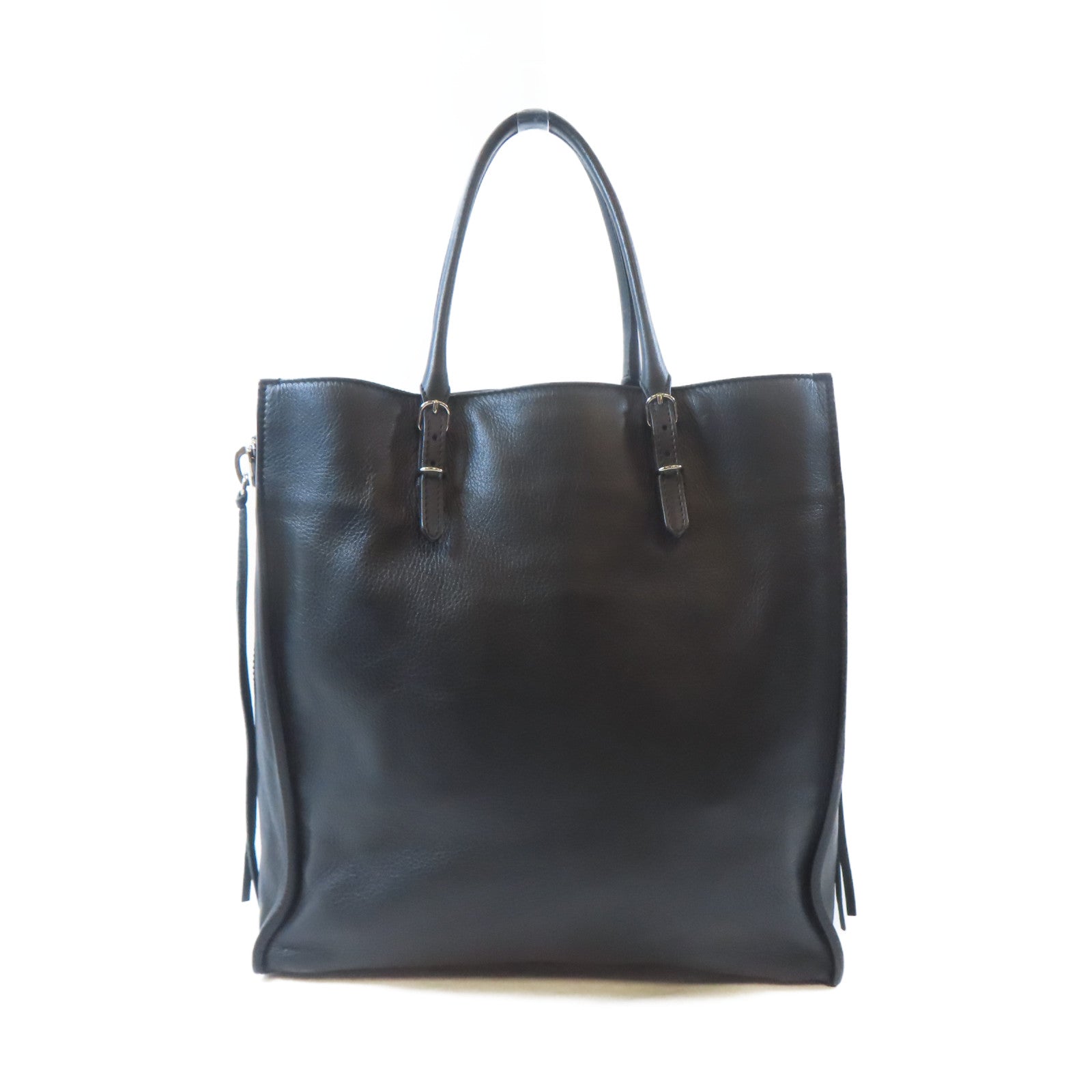BALENCIAGA 【激減優惠】牛皮皮革Tote Bag銀扣手挽袋黑色