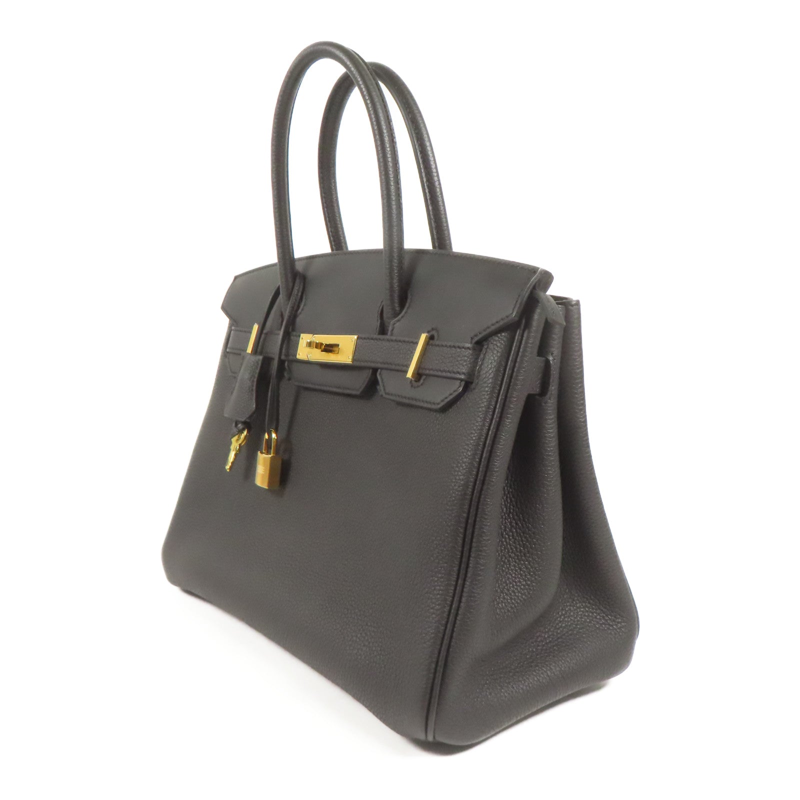 HERMES Togo皮革Birkin 30金扣手挽袋Black