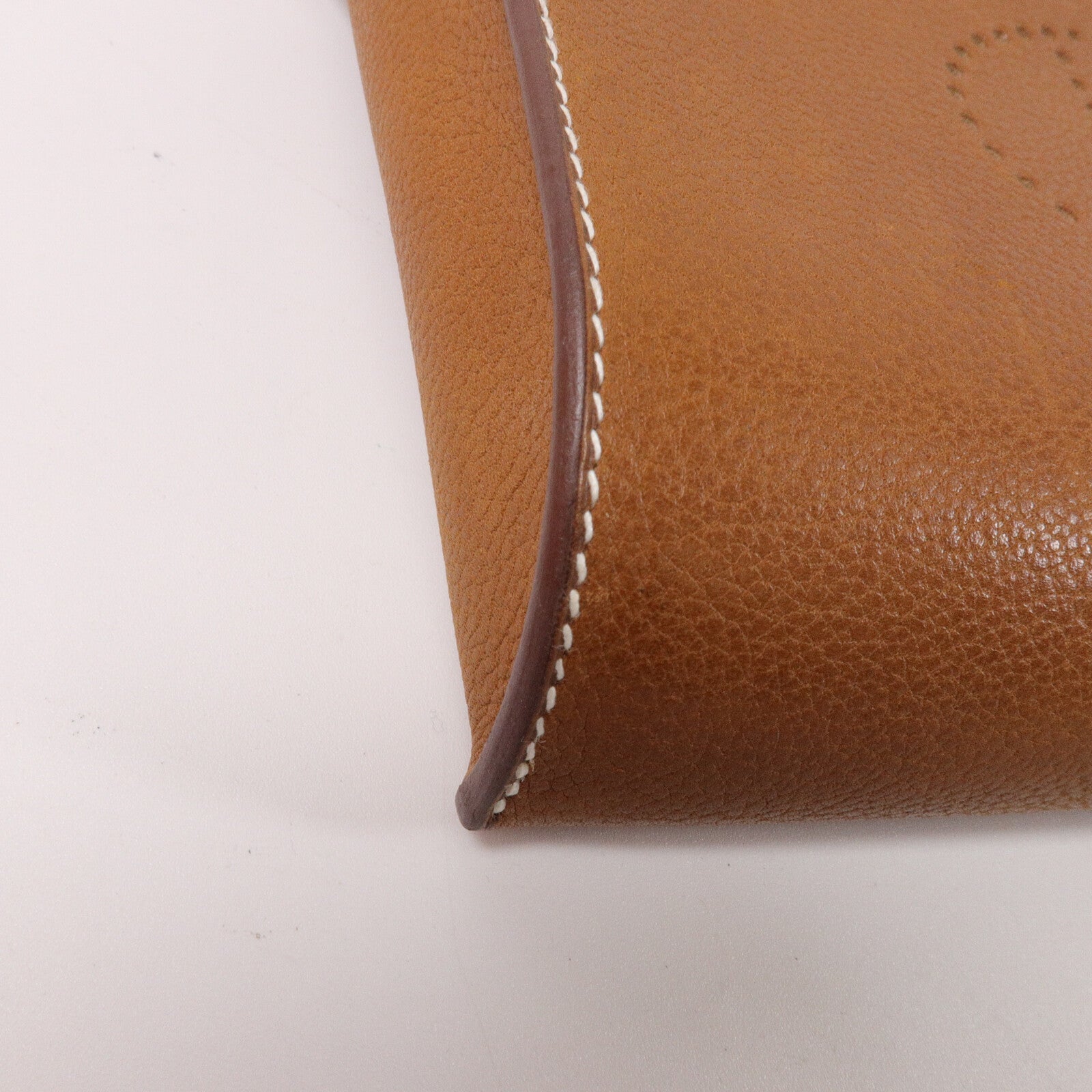 HERMES Barenia皮革Videpohes肩背袋Fauve
