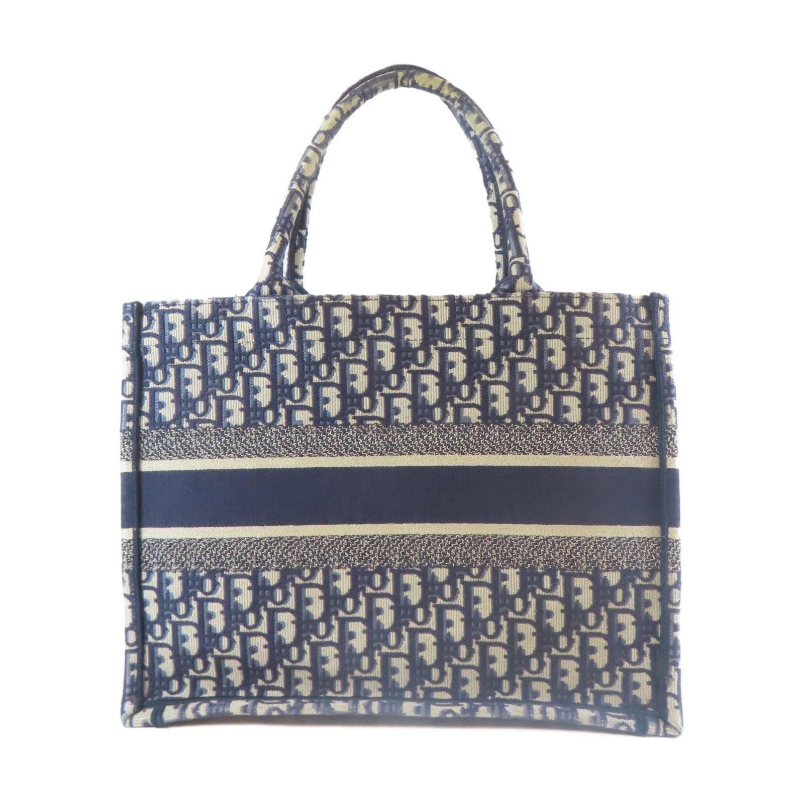 Dior 【激減優惠】帆布Book Tote Medium手挽袋藍色/米色