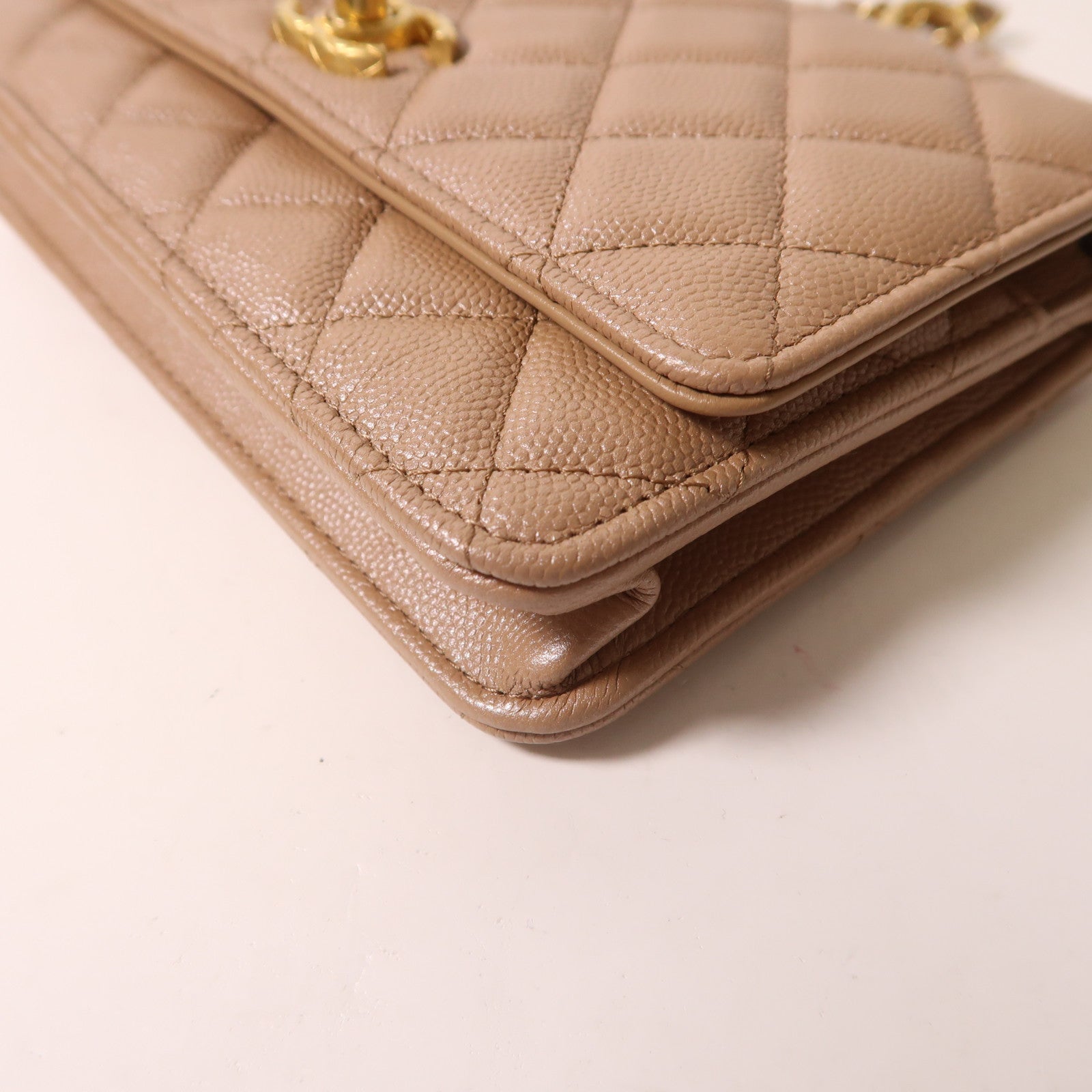 CHANEL 牛皮皮革Wallet On Chain金扣肩背袋