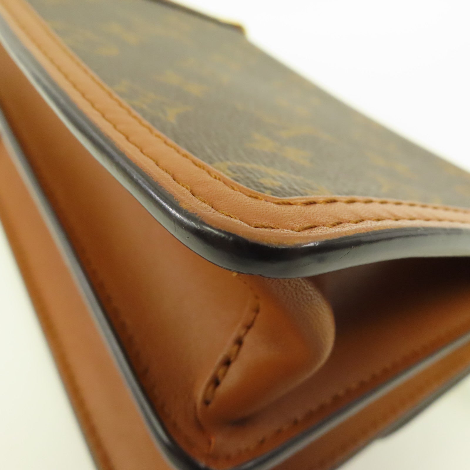 LOUIS VUITTON Monogrqam Reverse Mini Dauphine肩背袋棕色