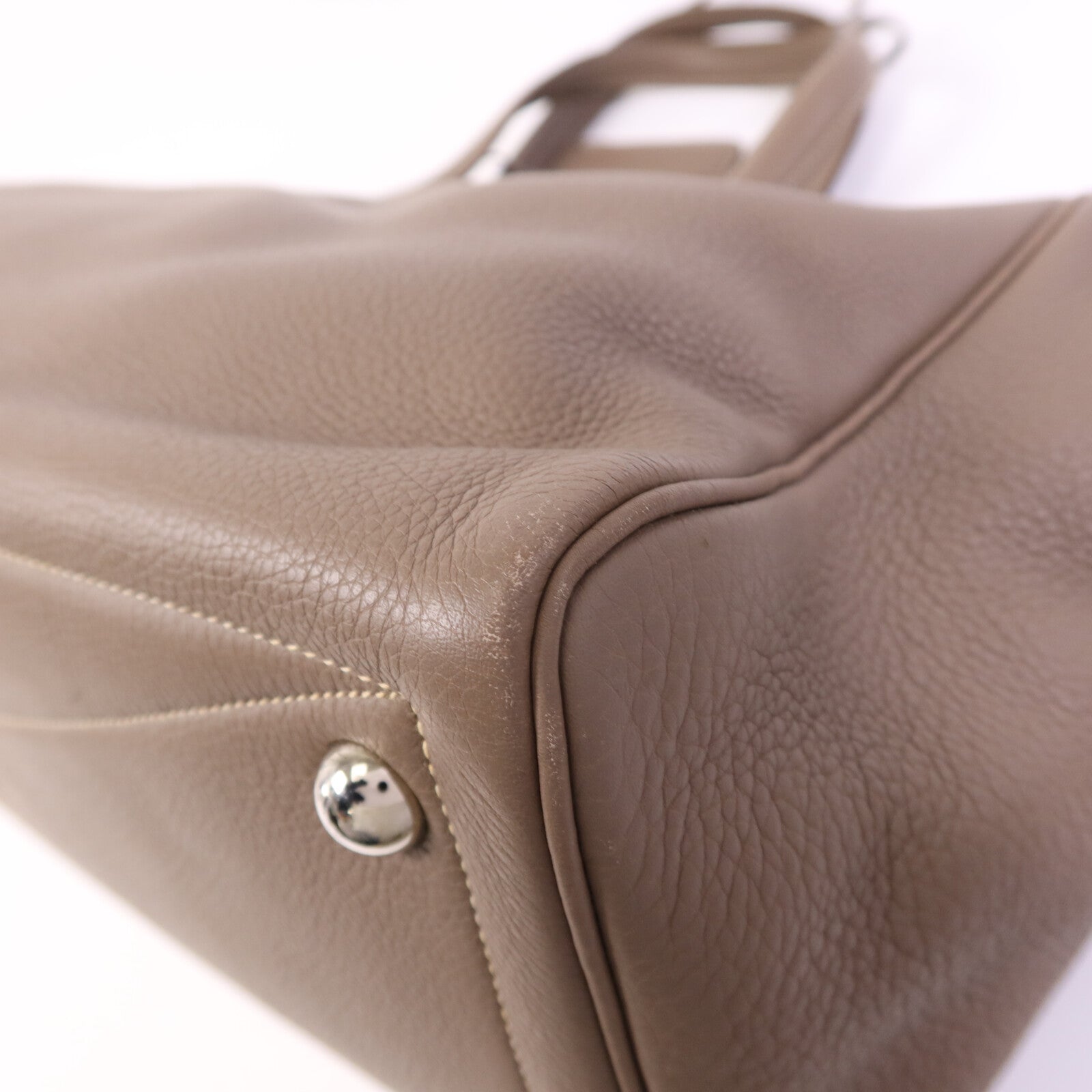 HERMES Clemence皮革Victoria 43銀扣肩背袋