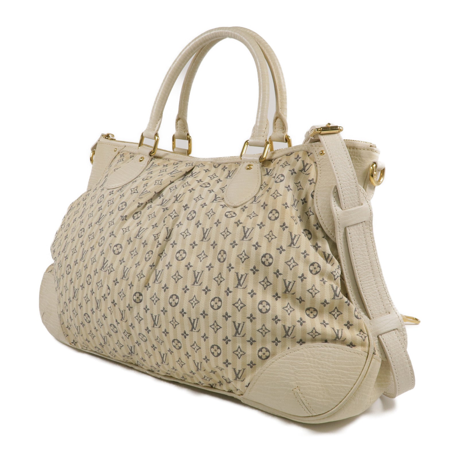 LOUIS VUITTON Monogram Mini Lin Marina GM金扣手挽肩背兩用袋