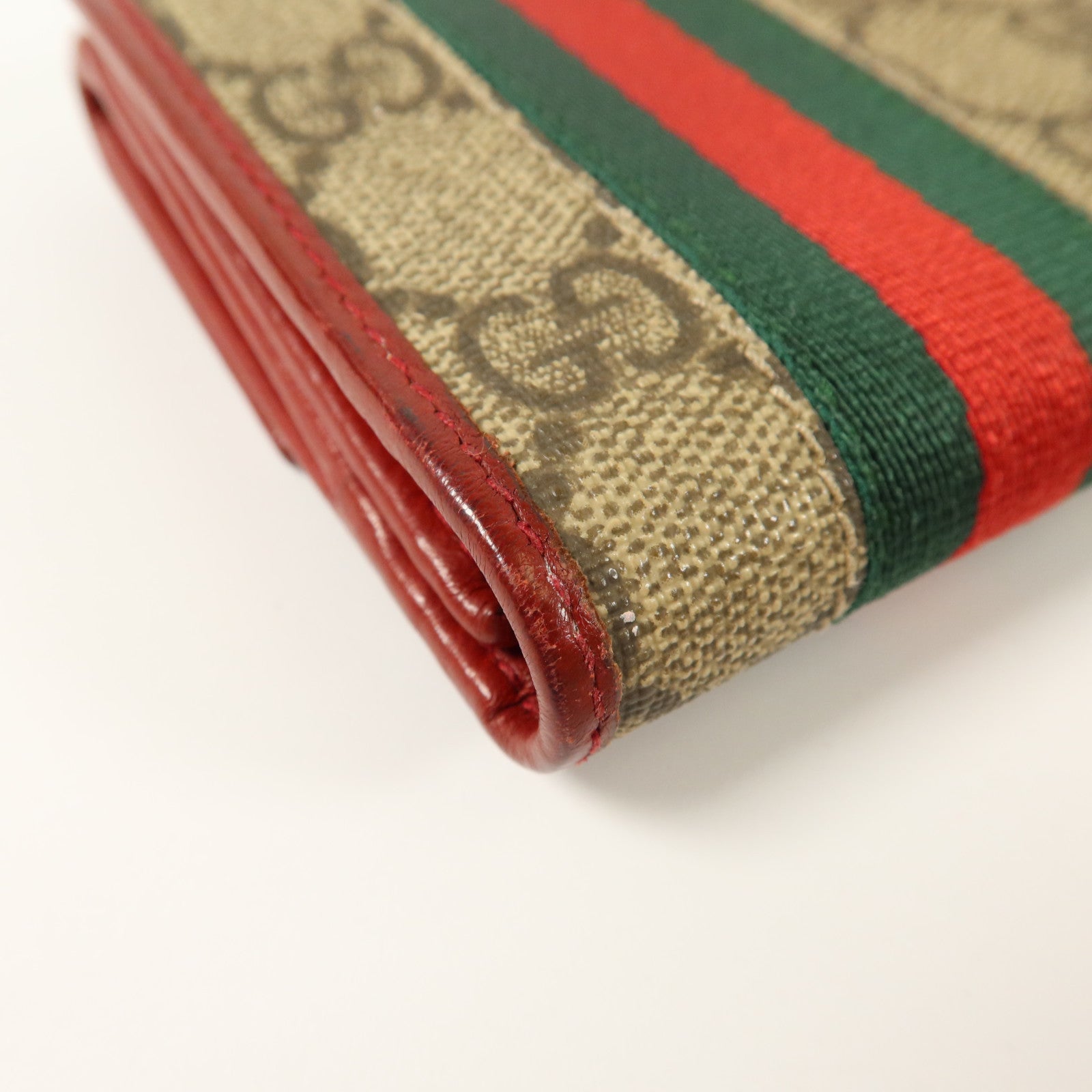 GUCCI 塗層帆布Wed Continental Long Wallet金扣長錢包