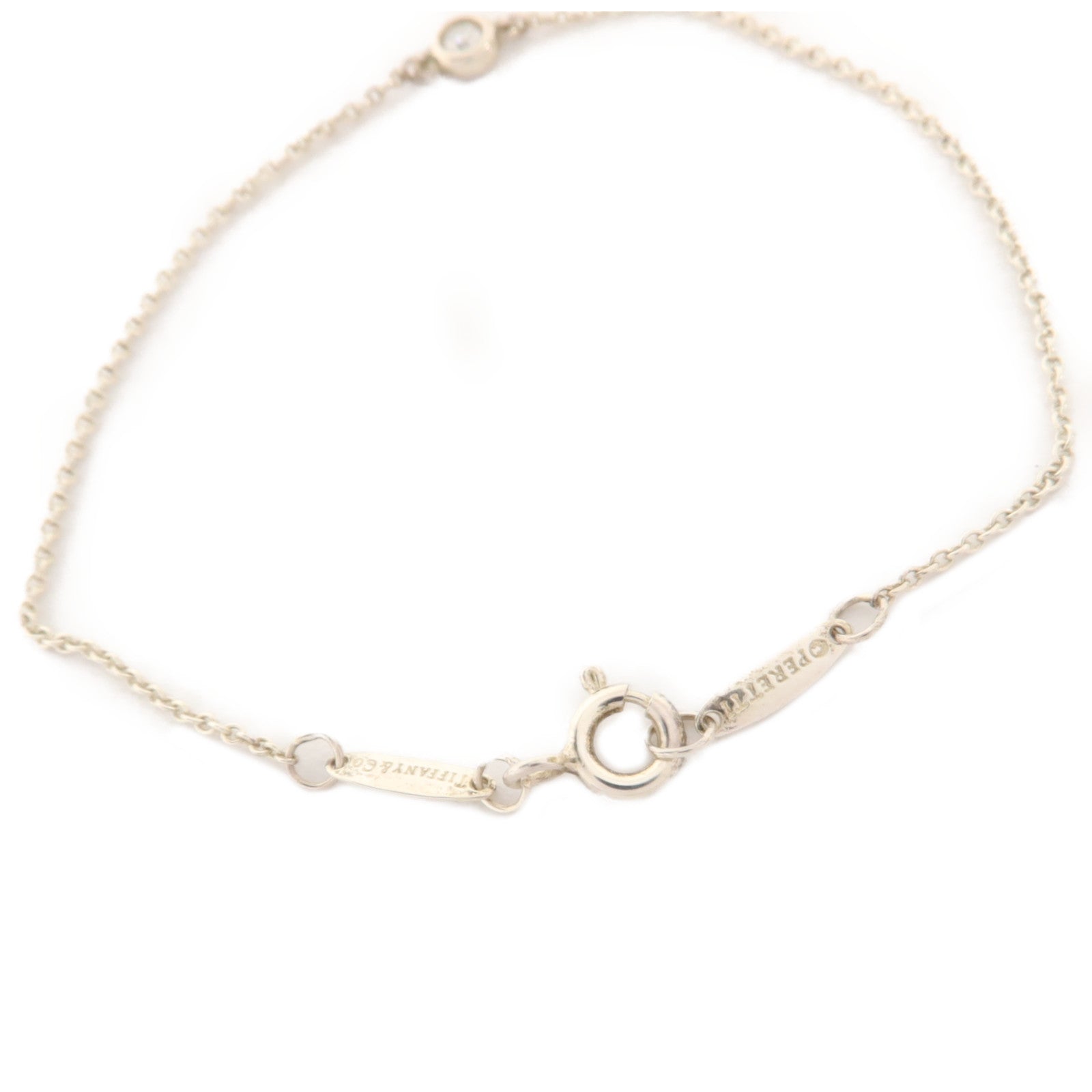 TIFFANY＆CO 925純銀Elsa Peretti Diamond By the Yard手鏈