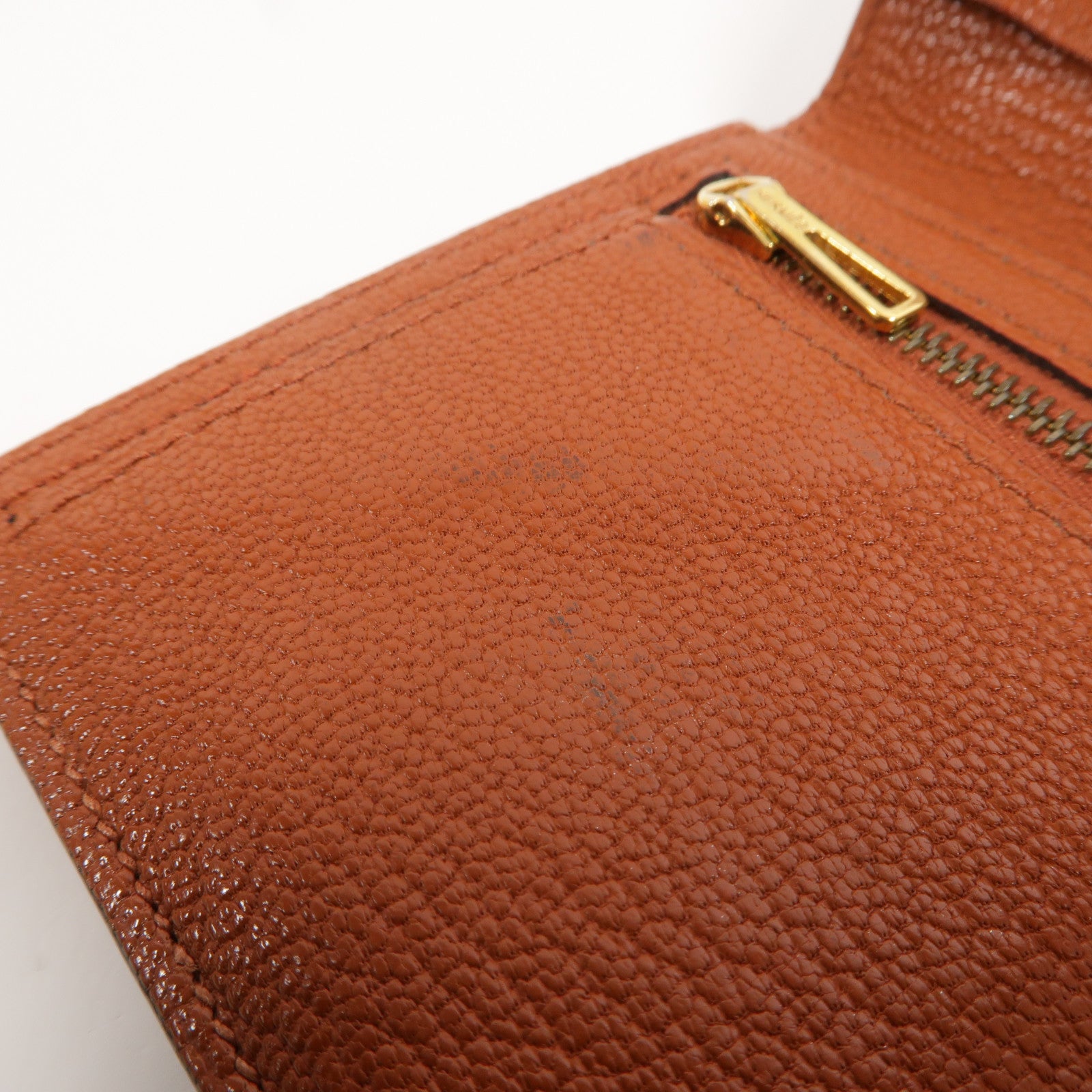 HERMES Chevre皮革Bearn Compact Wallet錢包Cuivre