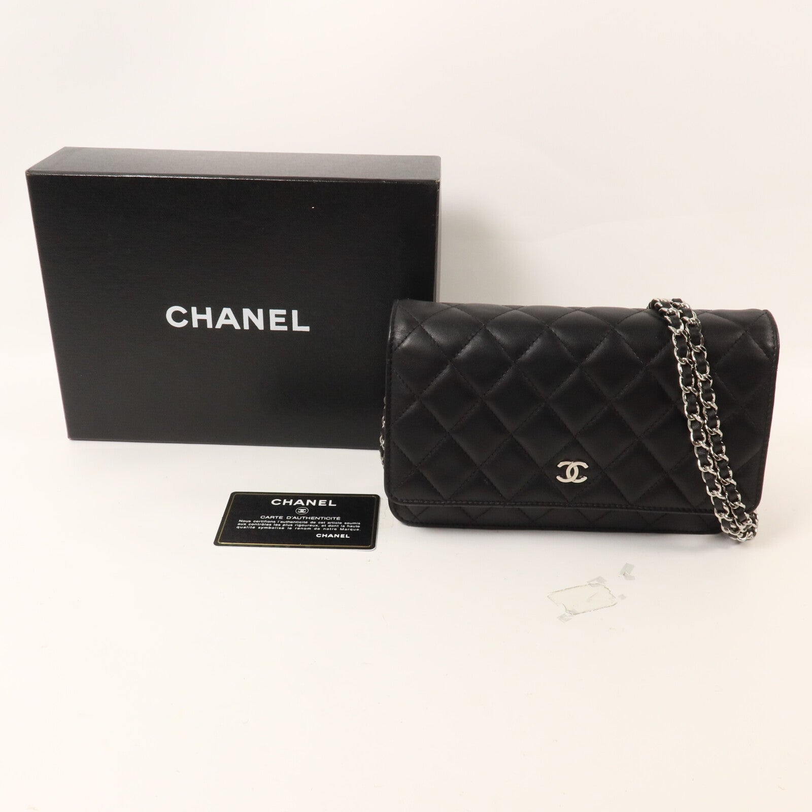 CHANEL 羊皮皮革Wallet On Chain鏈帶肩背袋
