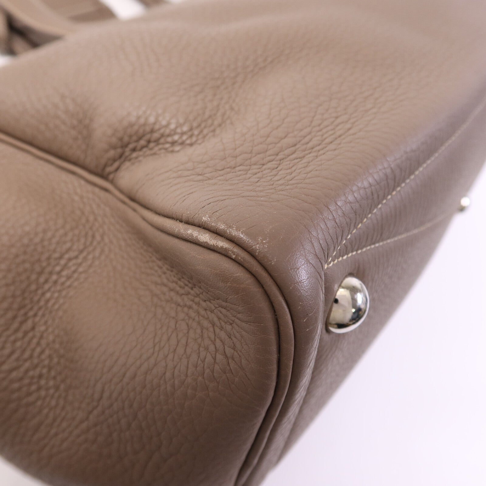 HERMES Clemence皮革Victoria 43銀扣肩背袋