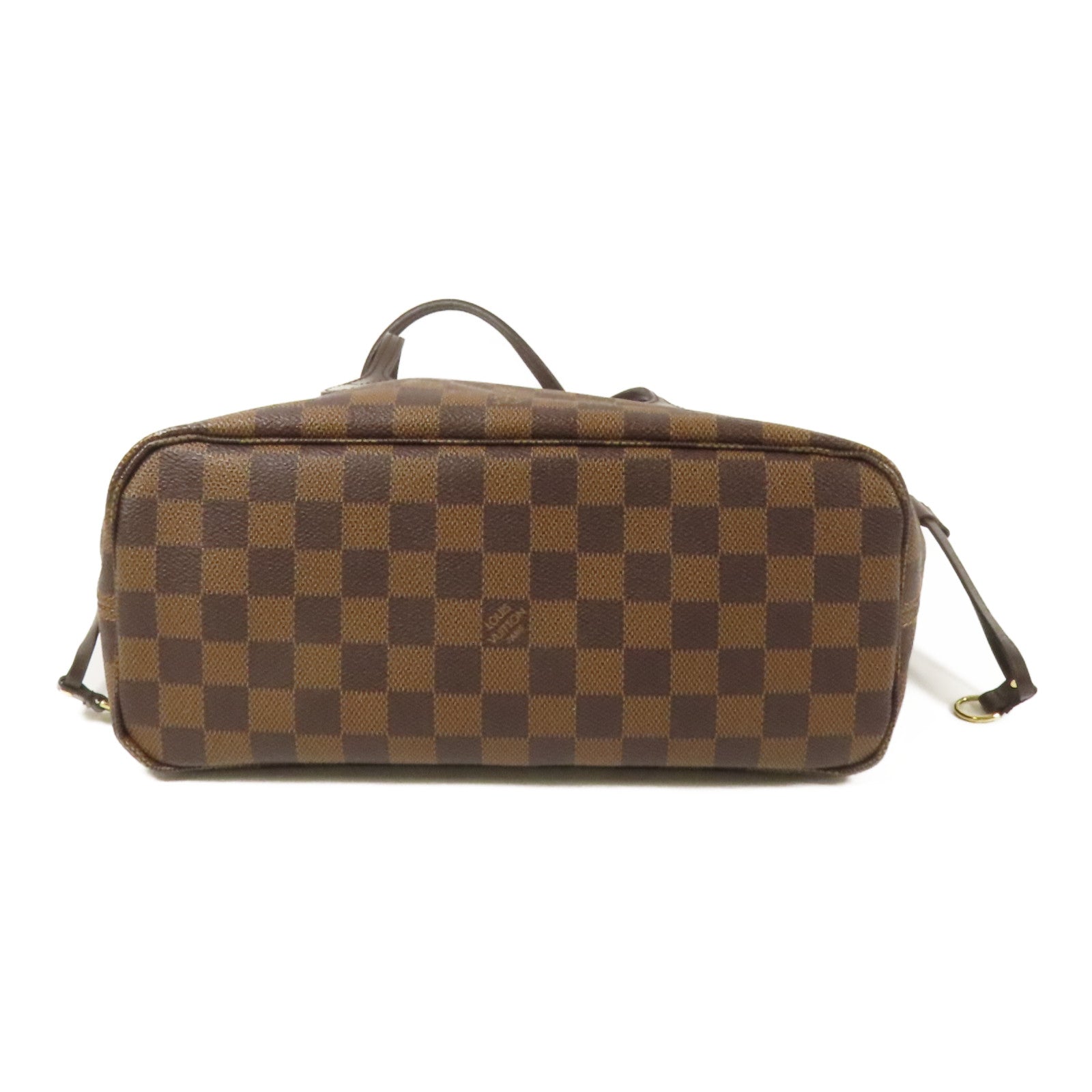 LOUIS VUITTON Damier Neverfull PM金扣手挽袋