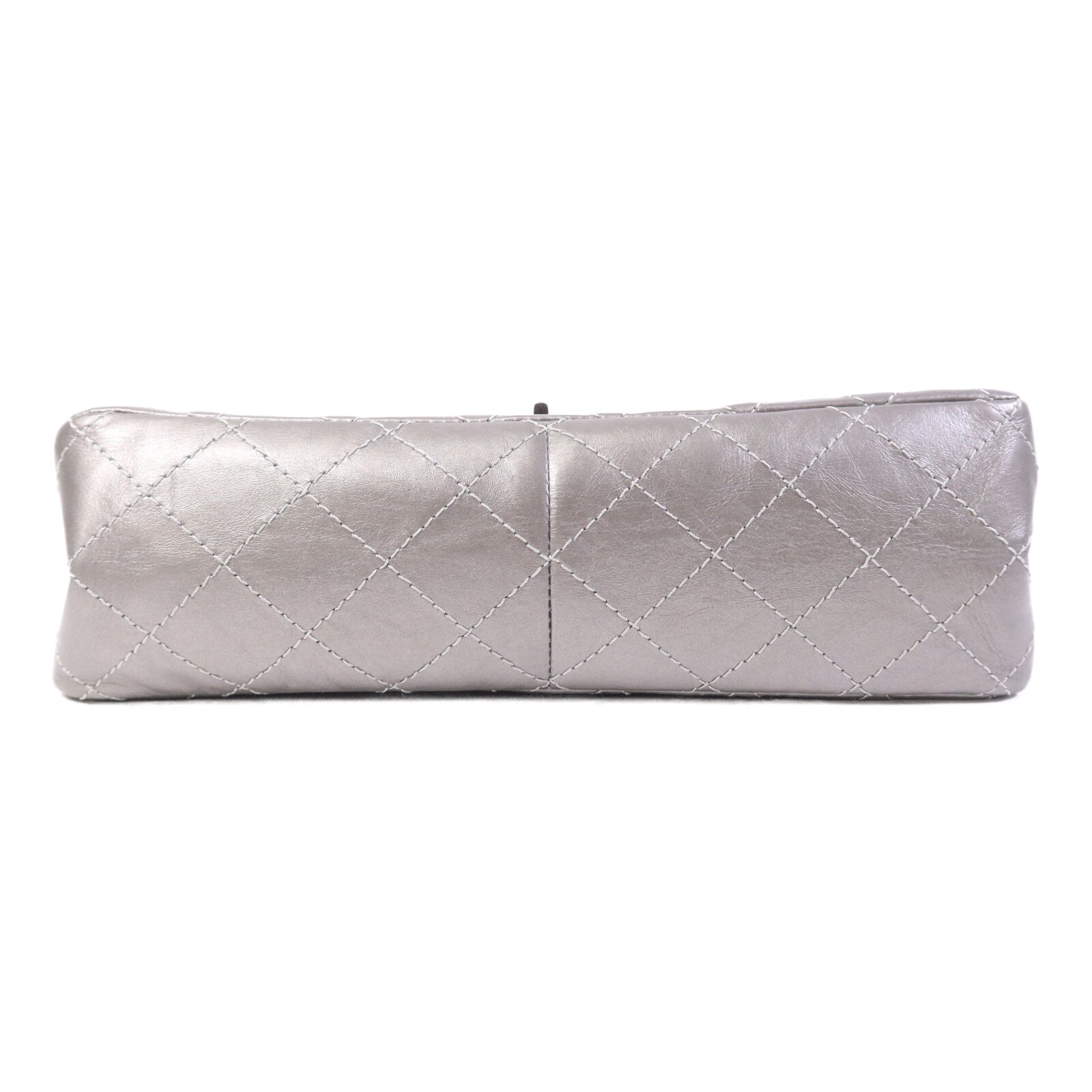 CHANEL 牛皮皮革2.55 Large銀扣鏈帶肩背袋
