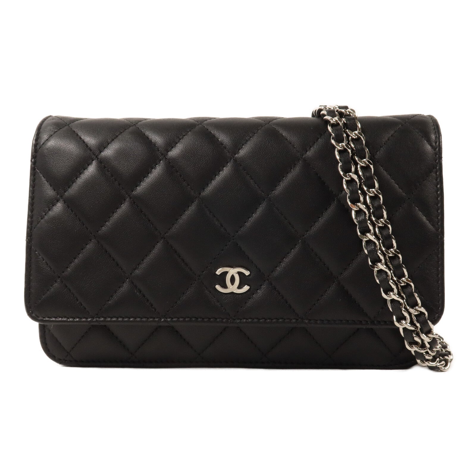CHANEL 羊皮皮革Wallet On Chain鏈帶肩背袋