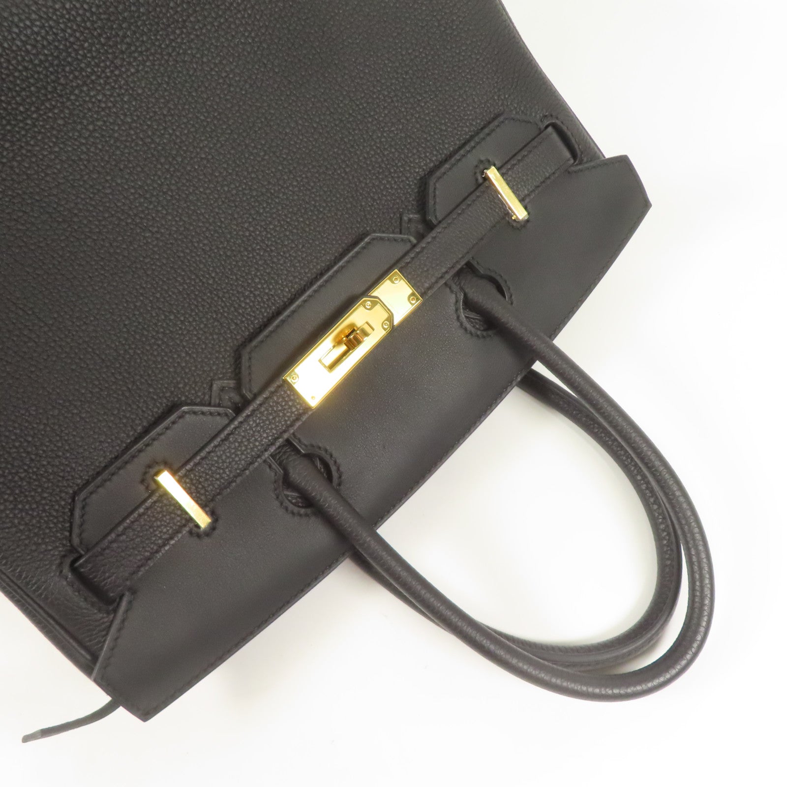 HERMES Togo皮革Birkin 30金扣手挽袋Black