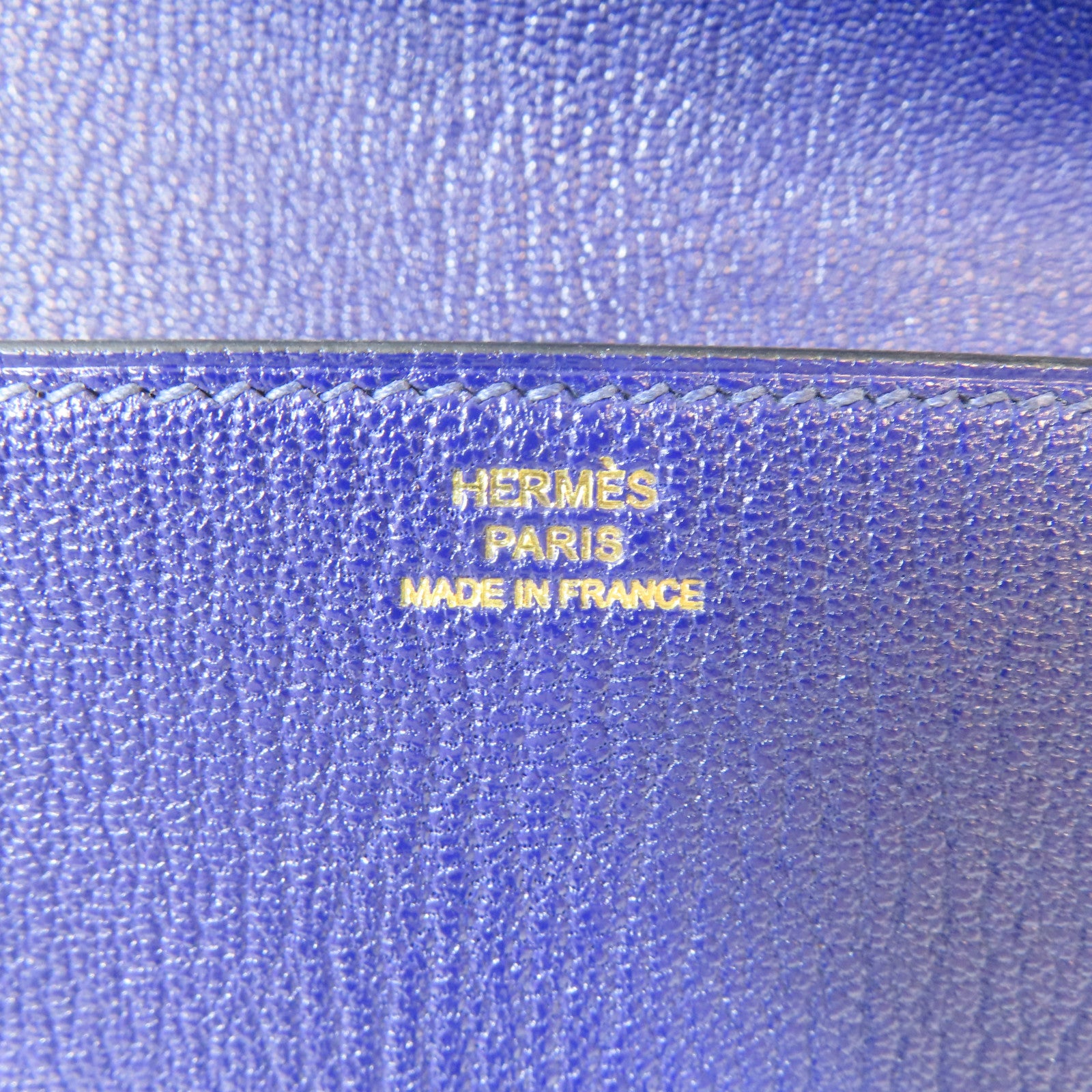 HERMES 【激減優惠】Chevre皮革Medor Clutch金扣手拿包藍色