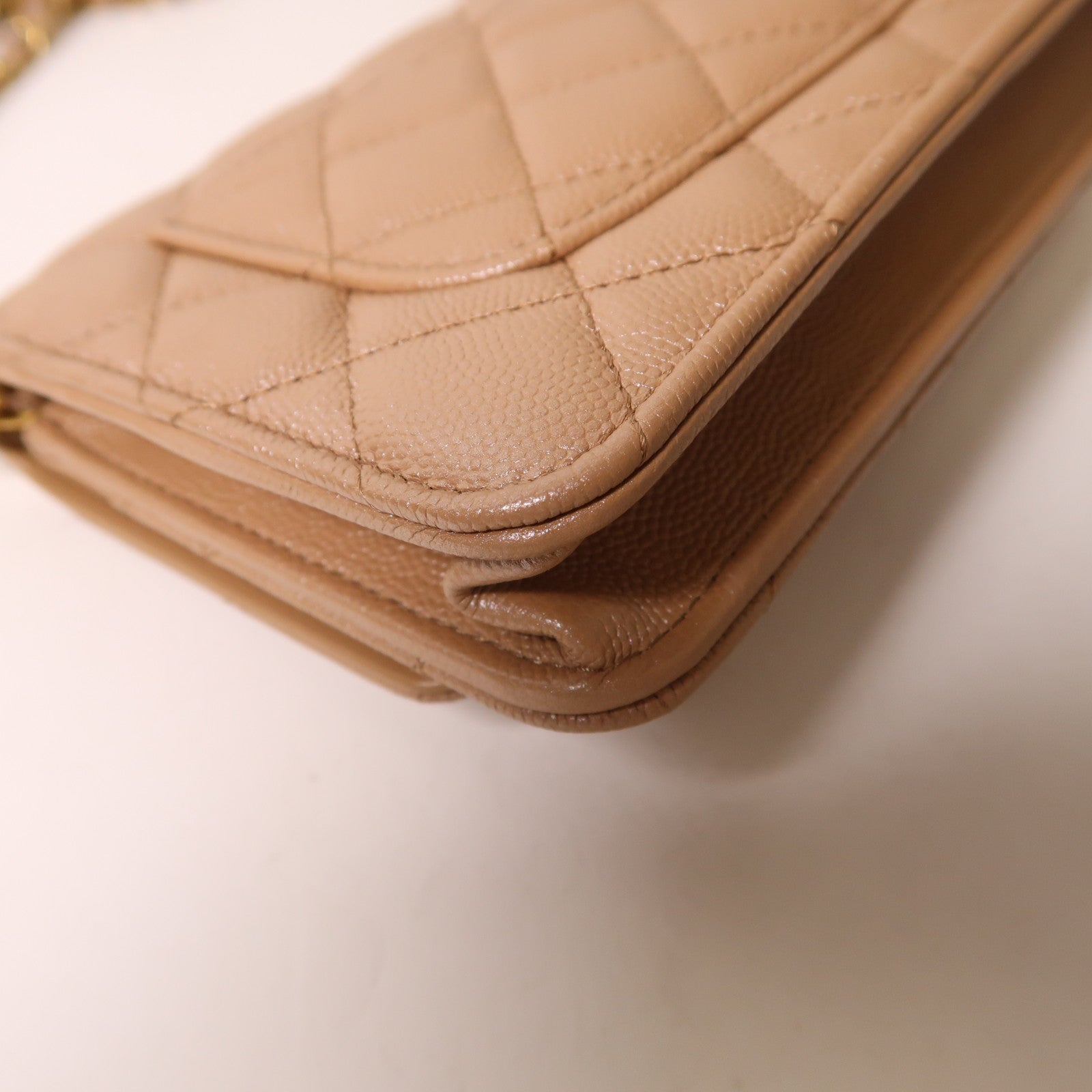 CHANEL 牛皮皮革Wallet On Chain金扣肩背袋