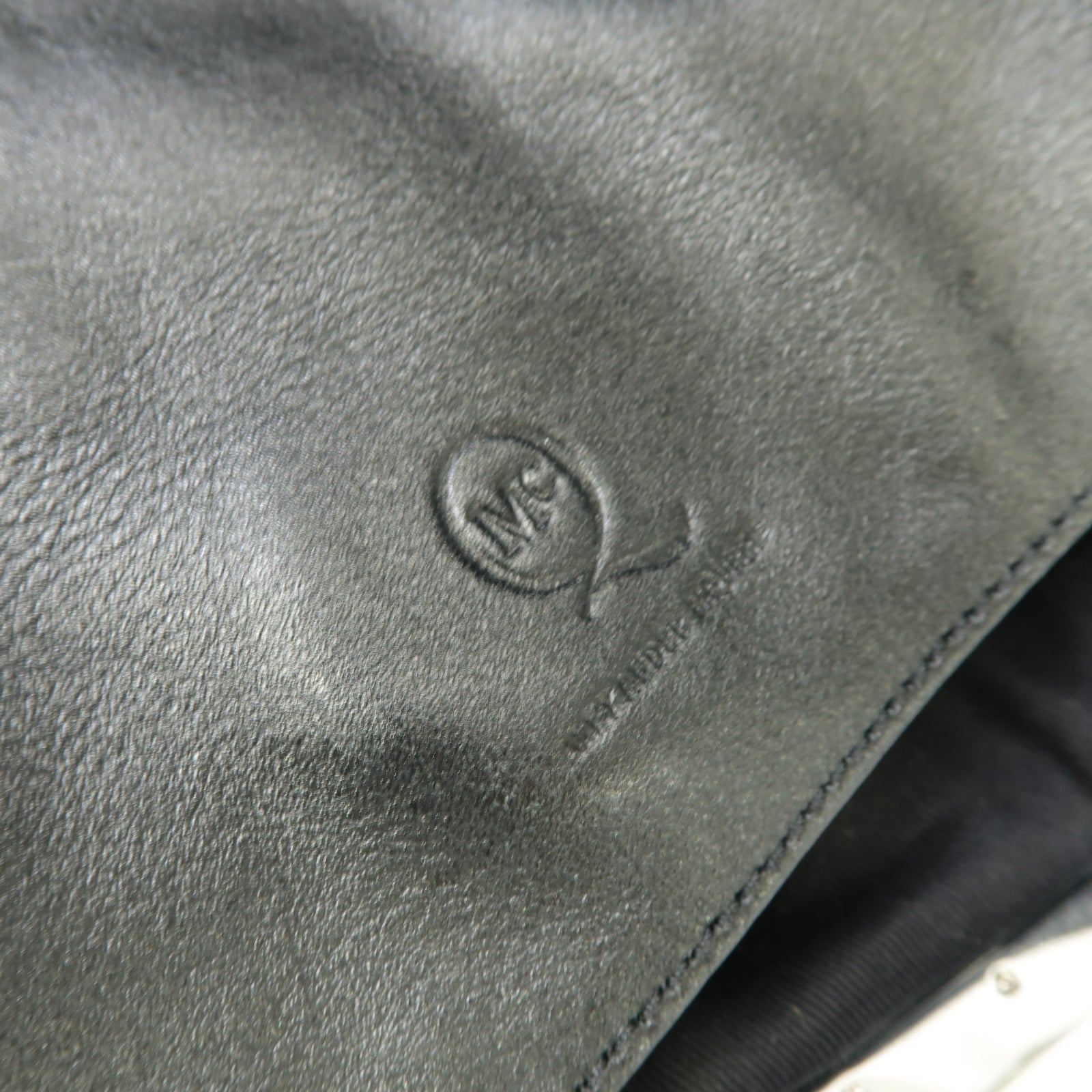 SELECTION 牛皮皮革Tote Bag銀扣手挽袋黒色