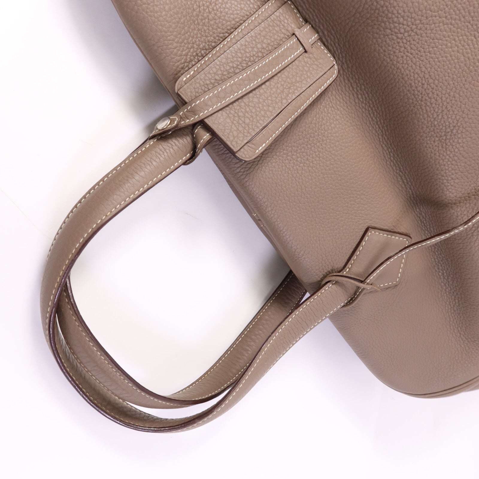 HERMES Clemence皮革Victoria 43銀扣肩背袋