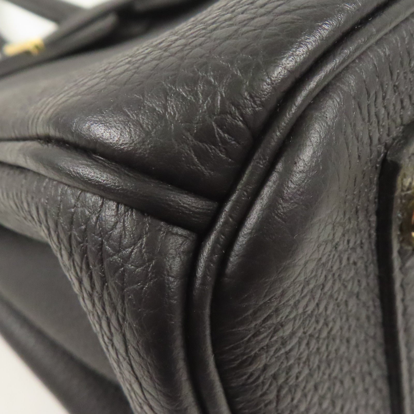 HERMES Togo皮革Birkin 30金扣手挽袋Black