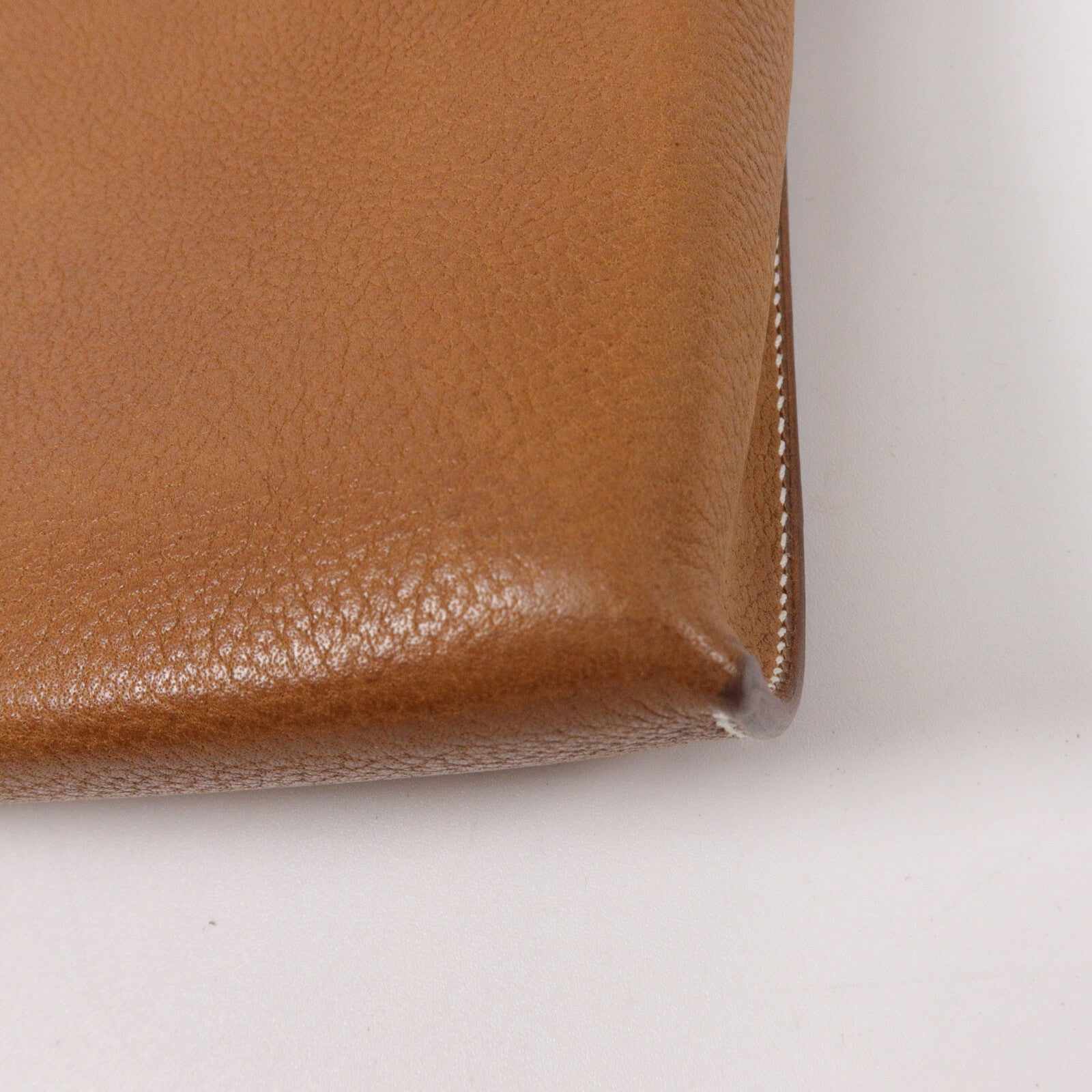 HERMES Barenia皮革Videpohes肩背袋Fauve