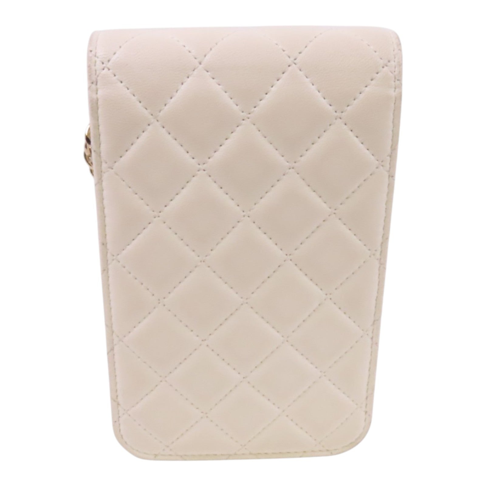 CHANEL 羊皮皮革Phone Bag金扣鏈帶肩背袋