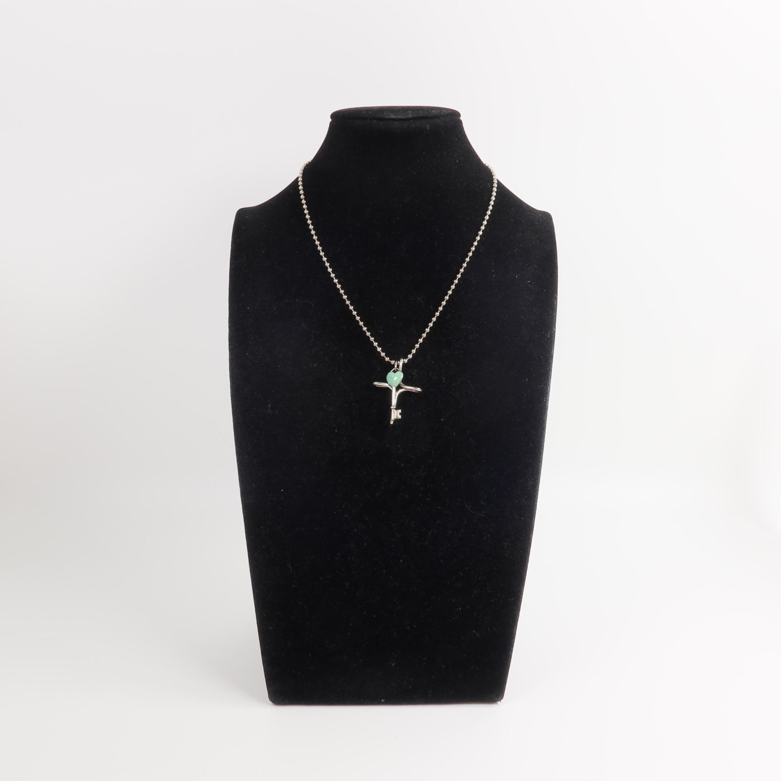 TIFFANY＆CO 925純銀Infinity Cross & Key Necklace項鍊
