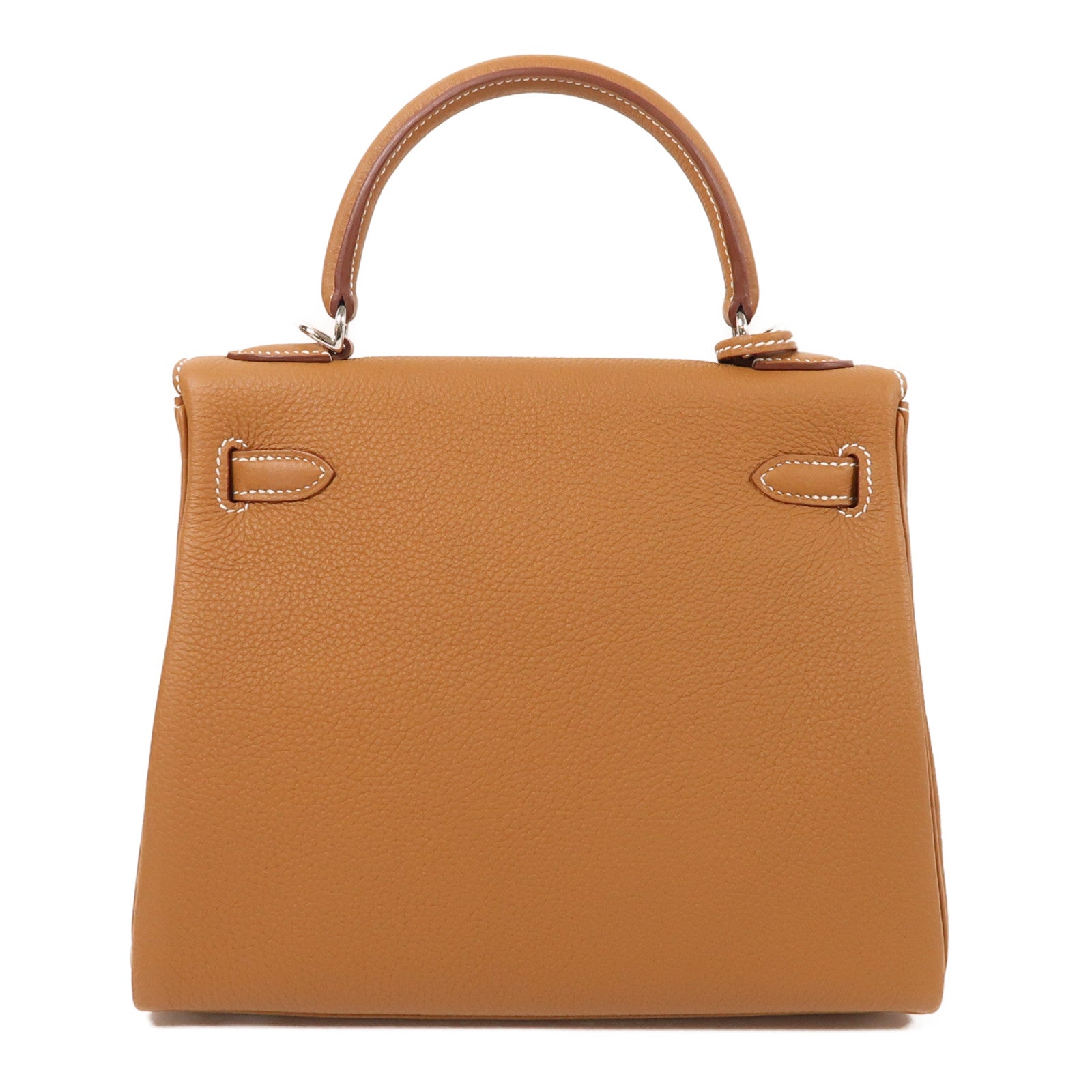 HERMES Clemence皮革Kelly 25銀扣手挽肩背兩用袋